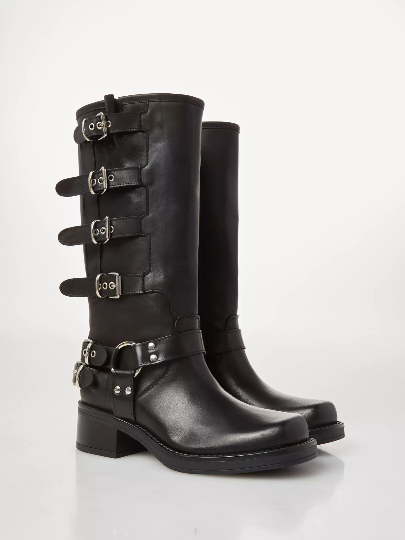 Biker In Pelle Con Fibbie Ovyé