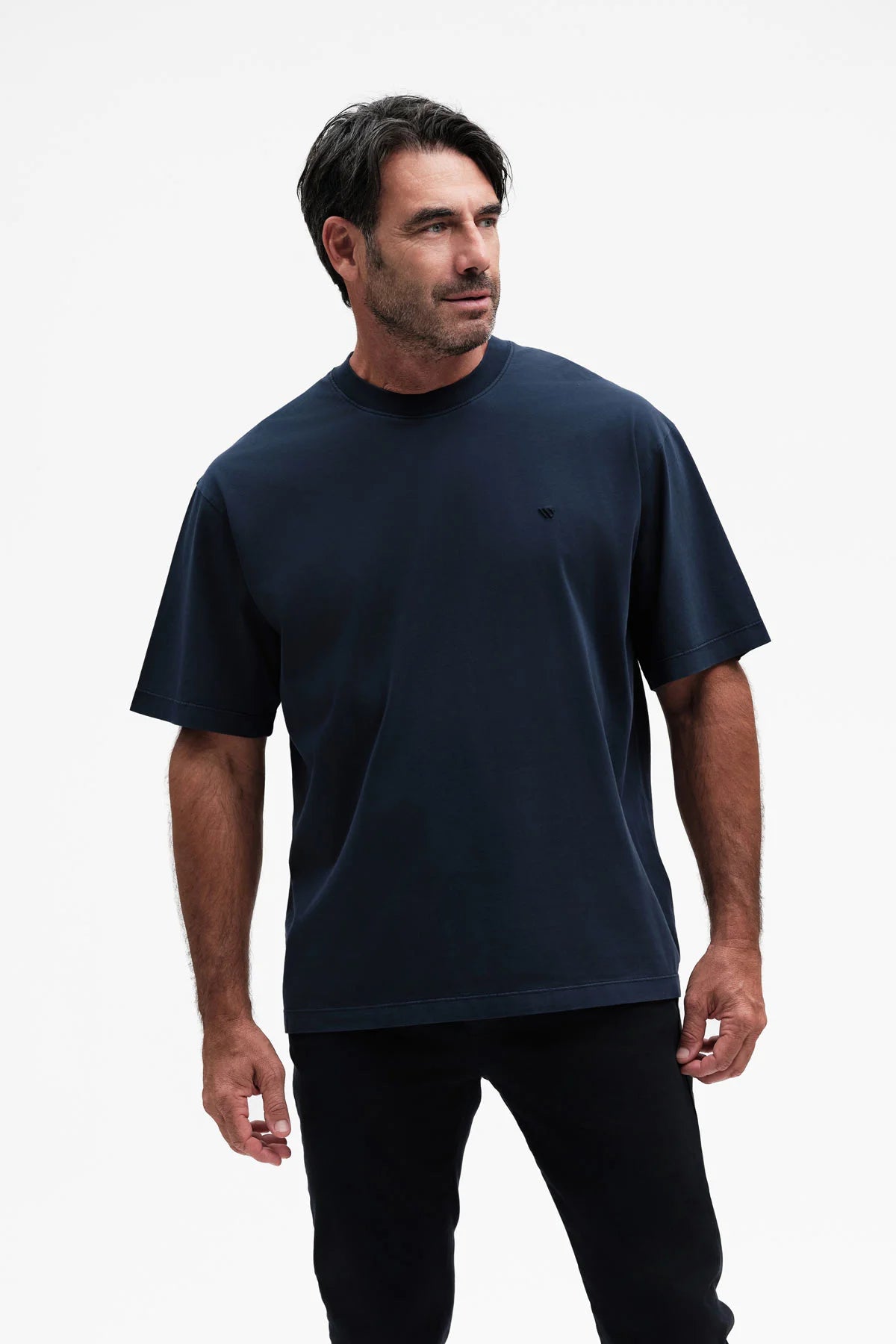 White Wise T-SHIRT OVERSIZE WASHED COTTON - WU31160