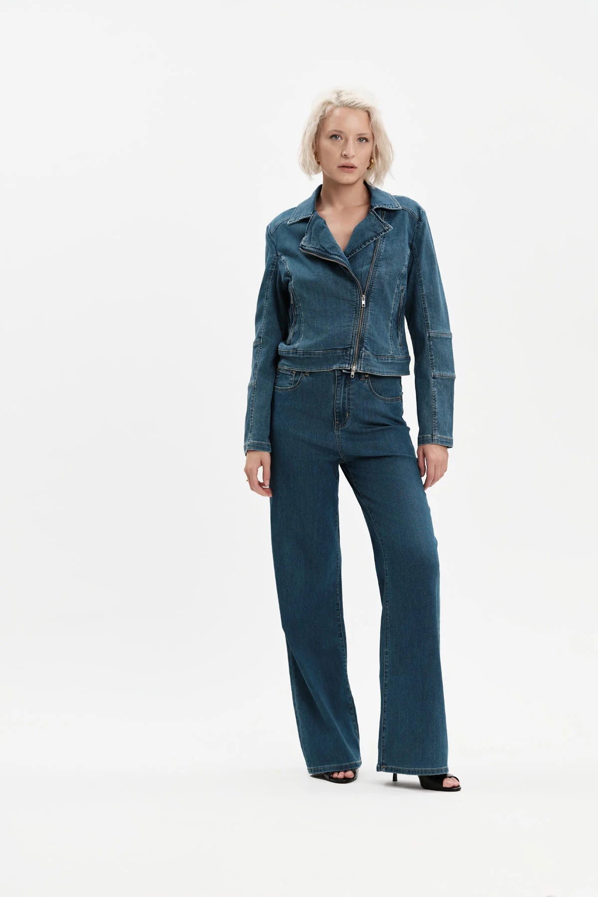 White Wise TRACY - BIKER IN DENIM - WW31225