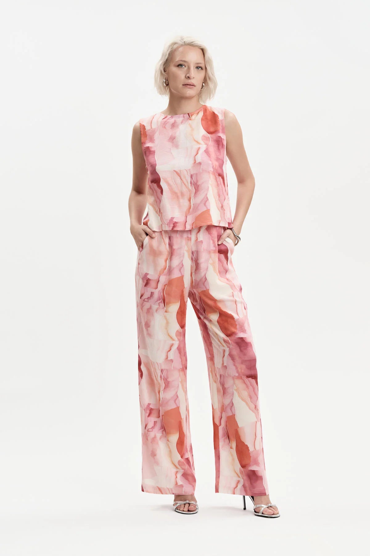 White Wise PANTALONI FANTASIA VITA ELASTICIZZATA - WW31534