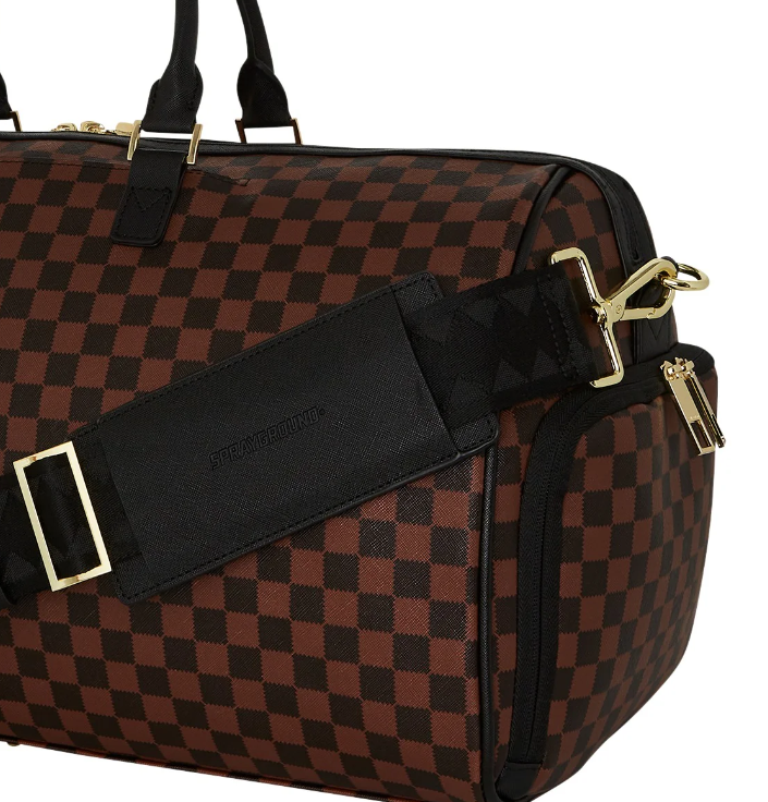 borsone sprayground sawtooth shark in paris duffle 910D7836NSZMARRONE SPRAYGROUND