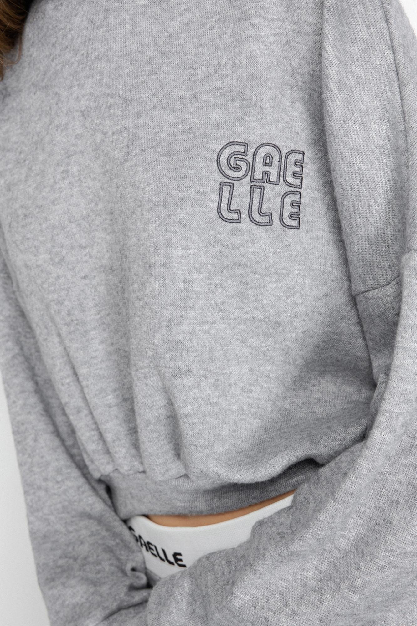 felpa paricollo in maglia con personalizzazione GAABW07655TMTM0019GRIGIO GAELLE