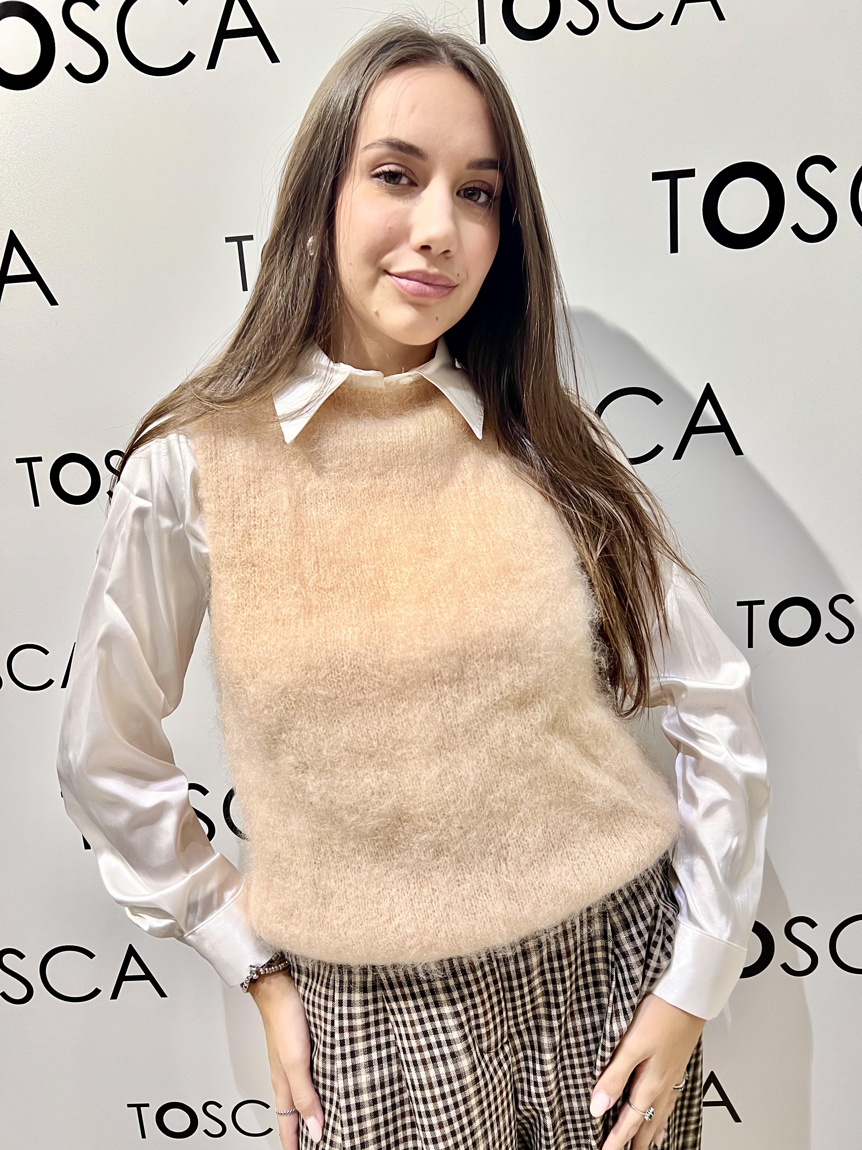 gilet girocollo over haveone LNC-M031BEIGE HAVEONE