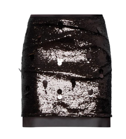 gonna minii con paillettes silvian heach GPA25482MGMARRONE SILVIAN HEACH