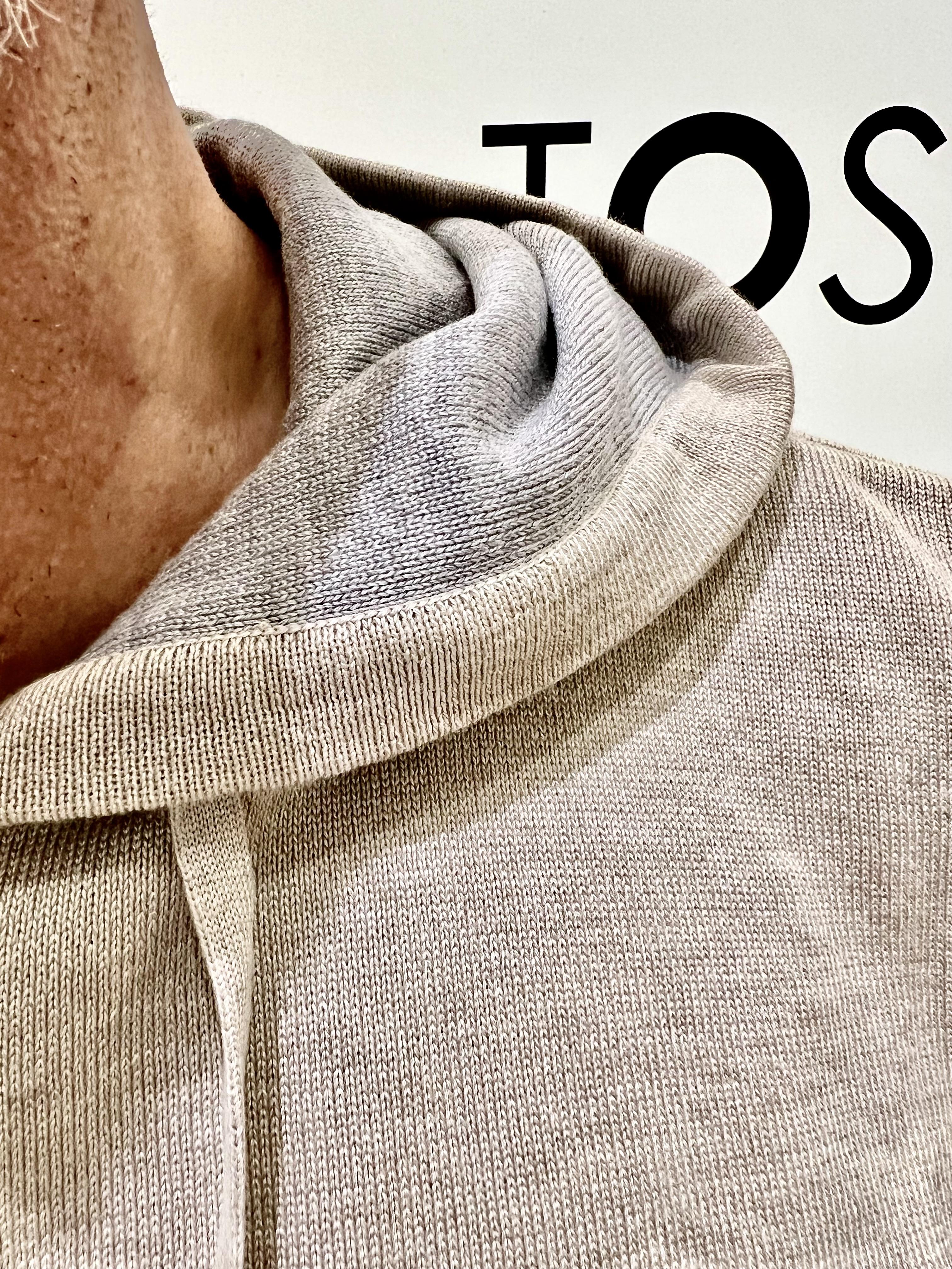 maglia con cappuccio in viscosa MI3177HBEIGE HAMAKI-HO