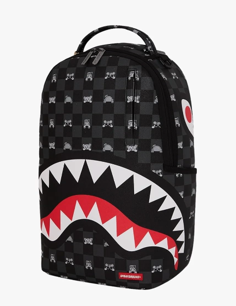 zainetto gray peeking character check dlxsv backpack.sprayground