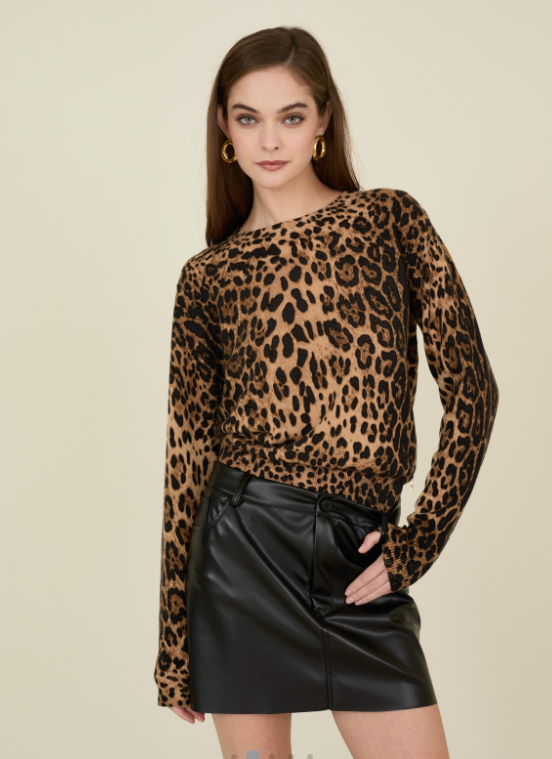 maglia girocollo stampa animalier souvenir B38D1278-WLM04ANIMALIER SOUVENIR