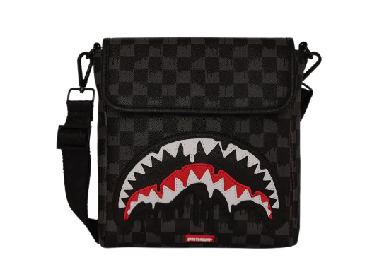 tracolla sprayground dripping sharks in paris messenger sling 9107962NSZNERO SPRAYGROUND