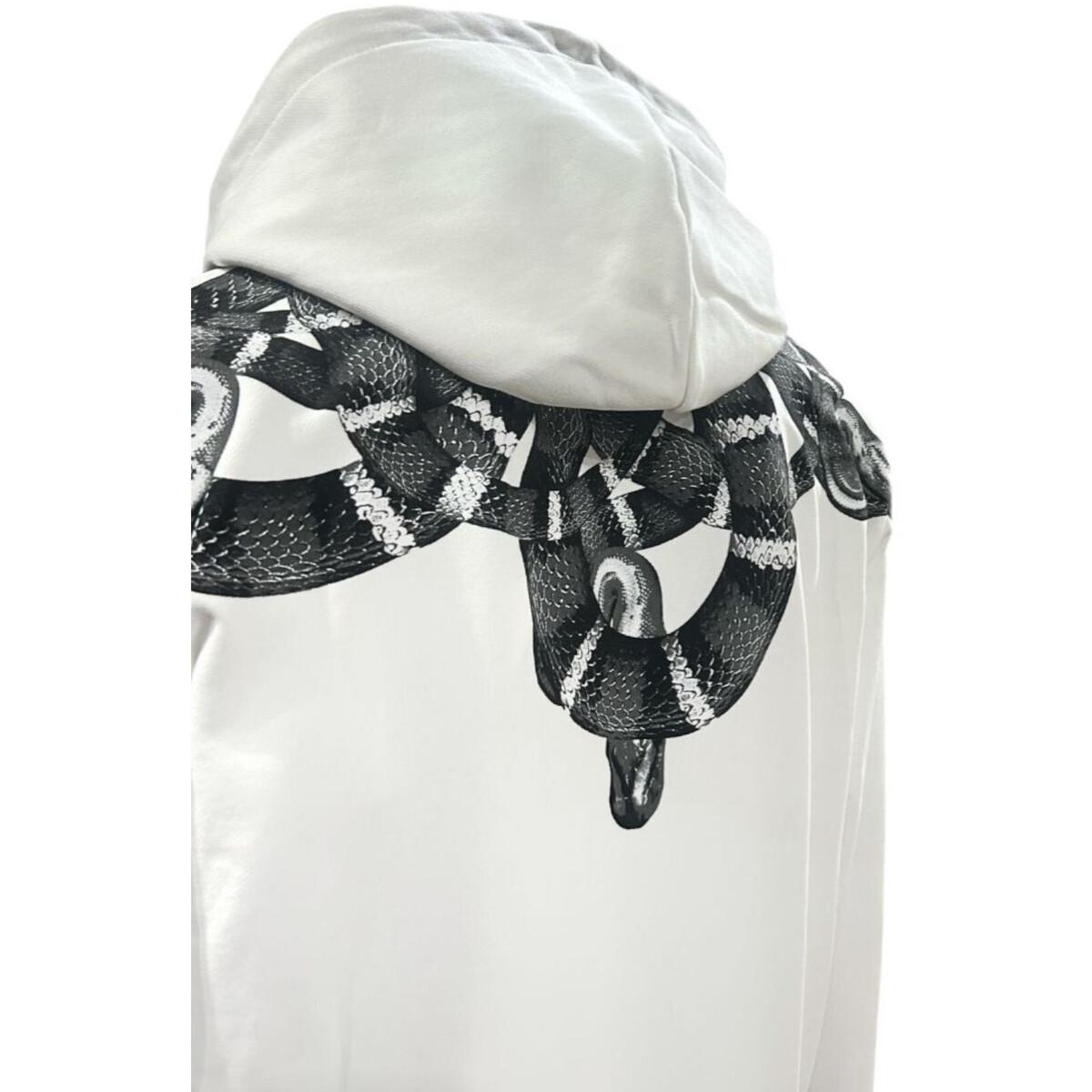 hoodie mant stampa serpenti F5CAMASH042CREMA COUNTY OF MILAN MARCELO BURLON
