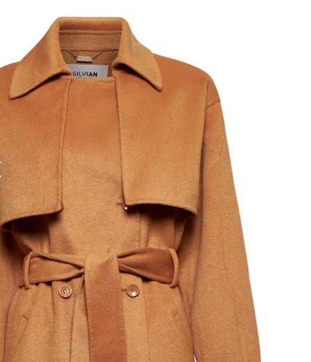 trench coat con patta e cintura silvian heach GPA25162CPCAMMELLO SILVIAN HEACH