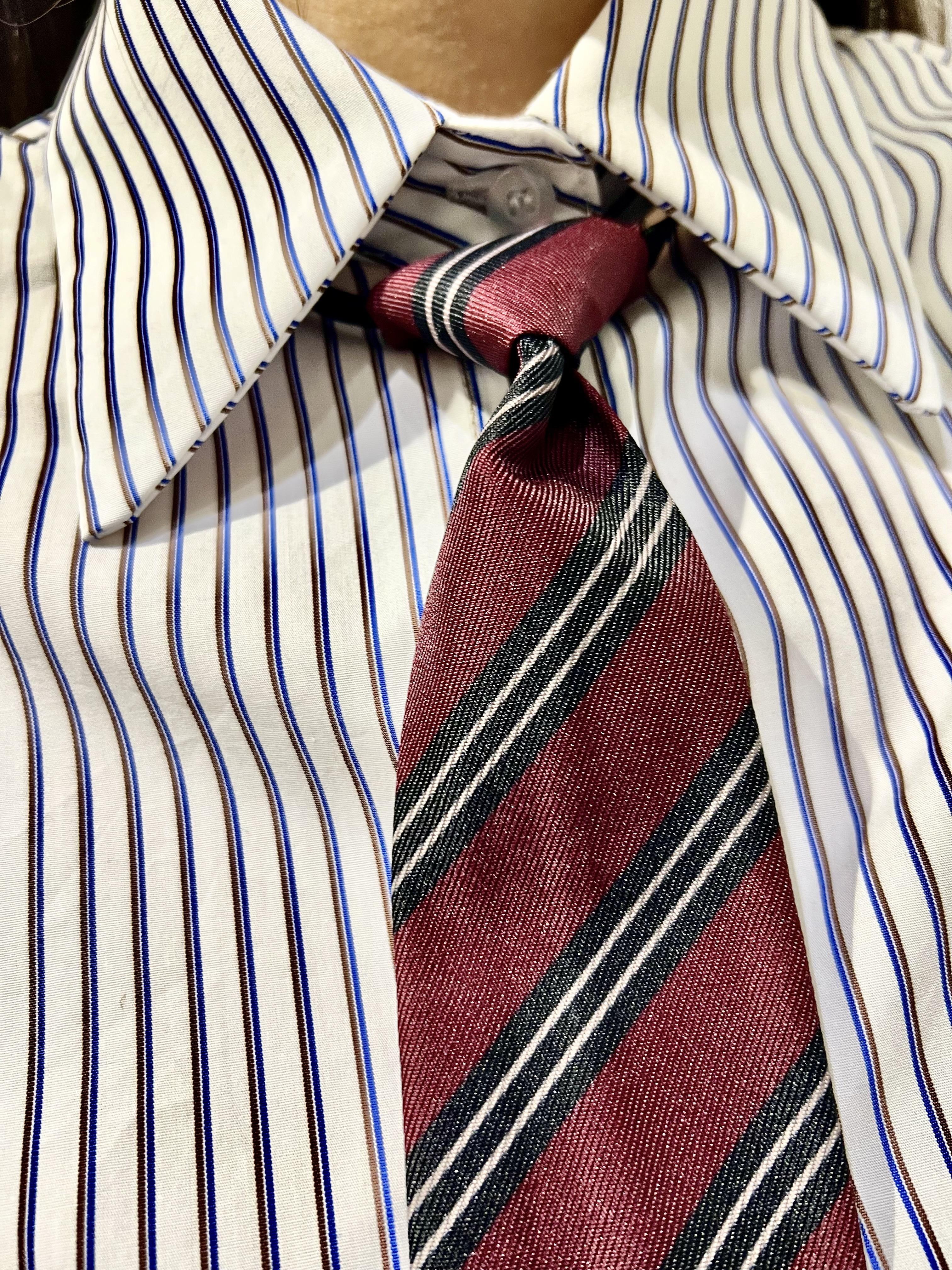 camicia a righe con cravatta vicolo TF1667FANTASIA UNICA VICOLO