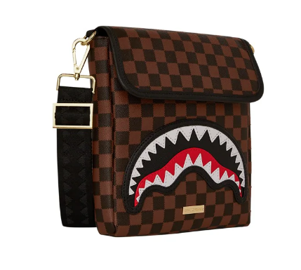 tracolla sprayground sawtooth sharks in paris messenger sling 910B7839NSZMARRONE SPRAYGROUND