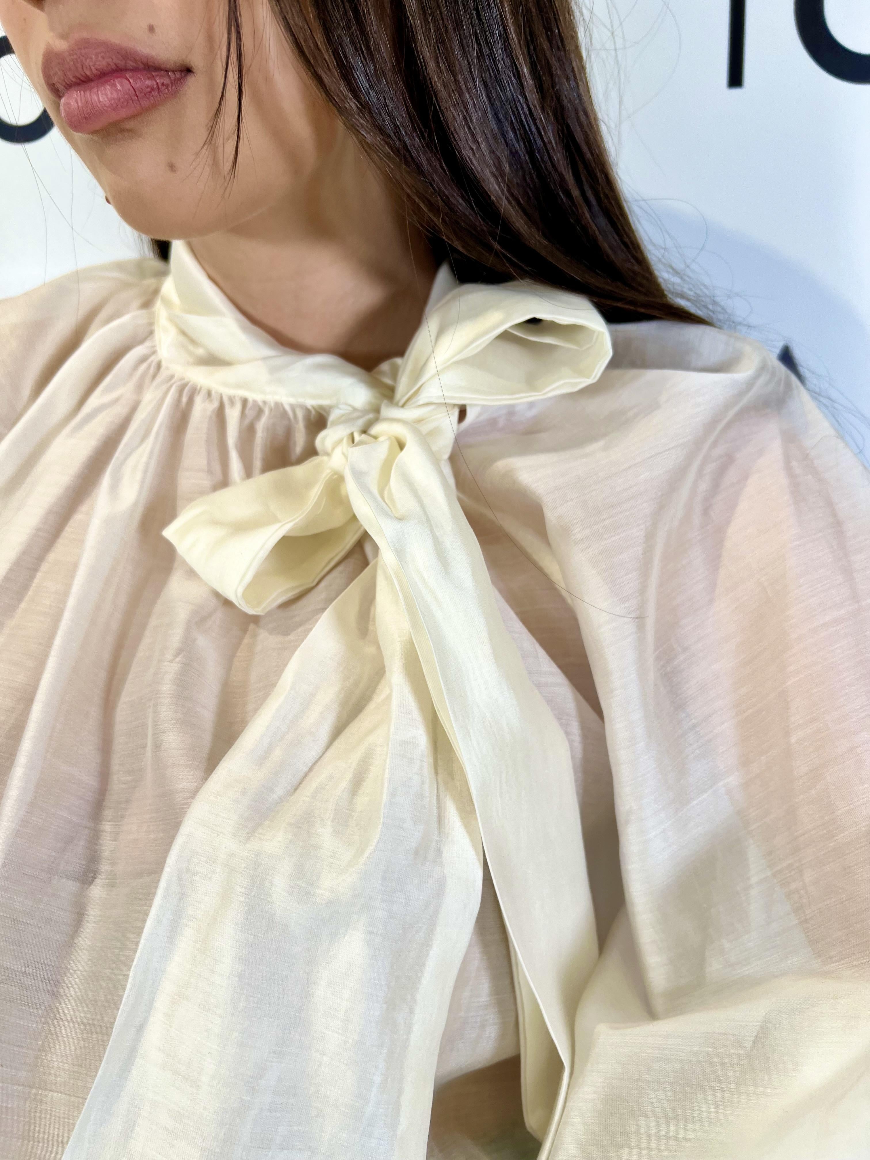 blusa con fiocco vicolo TAB0210AVORIO VICOLO