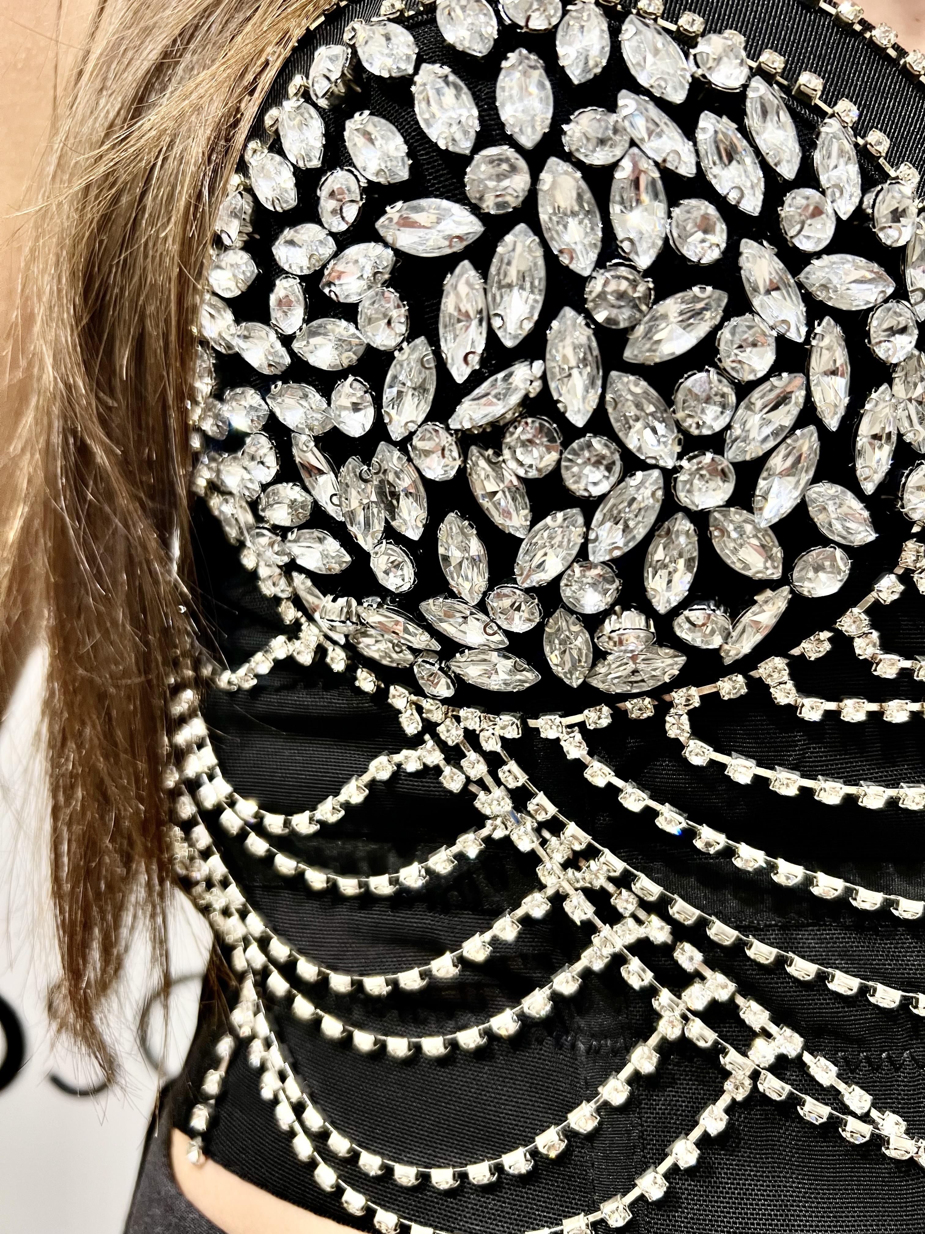 bustier carbochon kontatto SC101NNERO KONTATTO