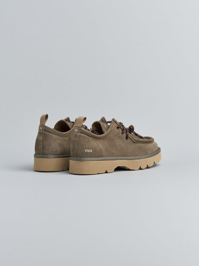 scarpa allacciata p009 uomo in camoscio foderato in microfibra P09 LACE-UP SHOESUEDE MICROFIBRE LININGBROWN STONE PANCHIC