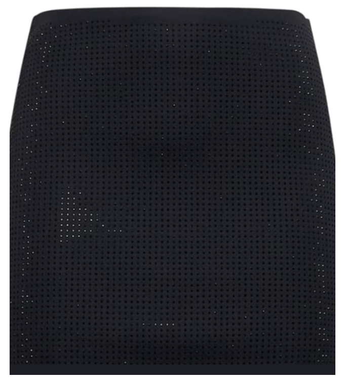 minigonna nera con lavorazione brillante silvian heach GPA25024MGNERO SILVIAN HEACH