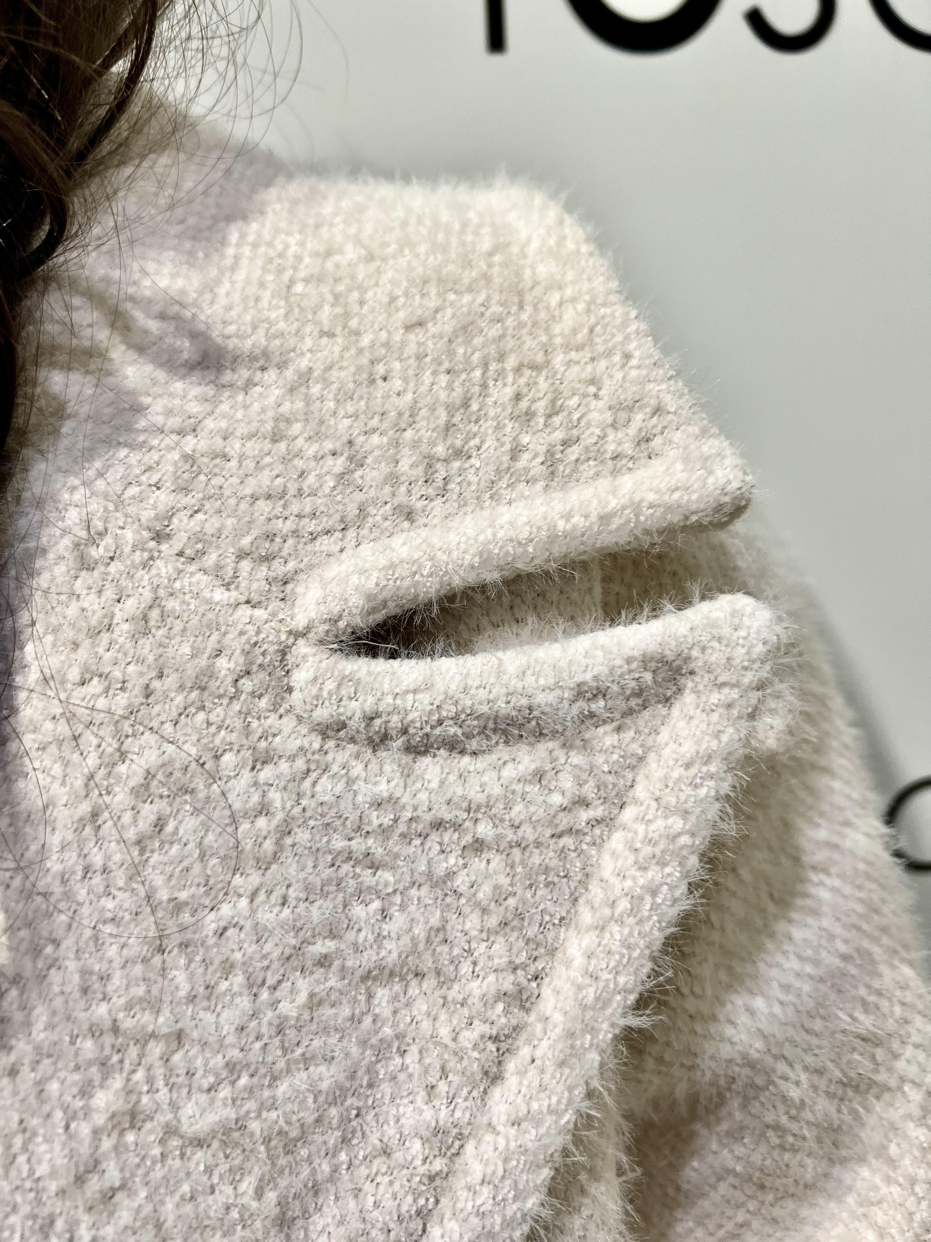 cappotto dodppiopetto ammagliato WW20462PANNA WHITE WISE