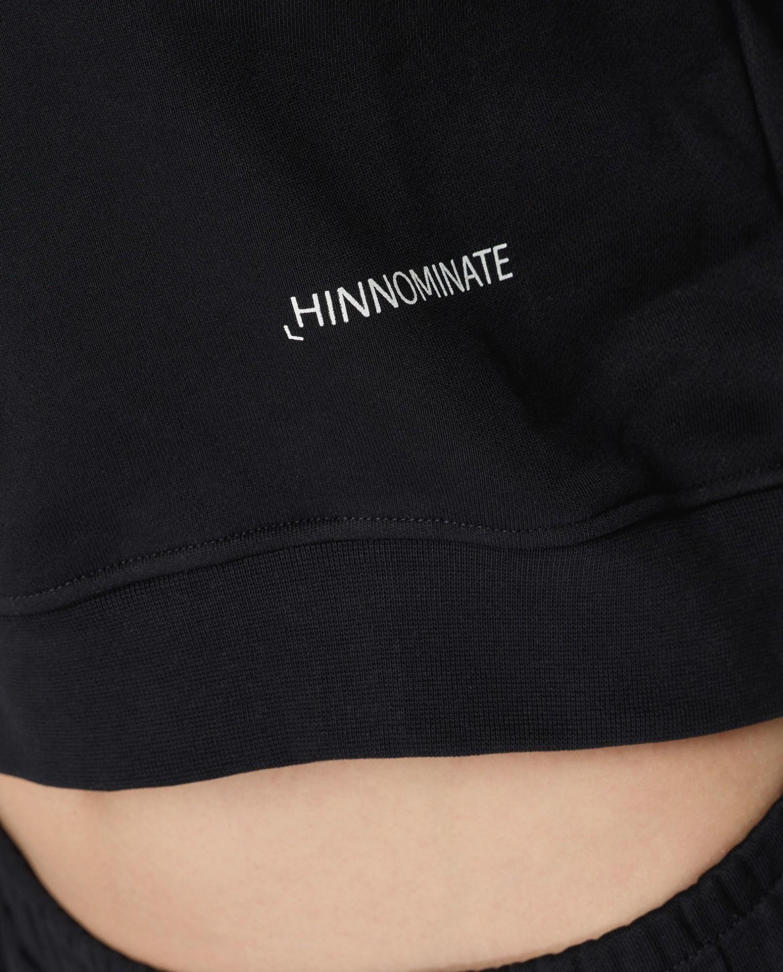 felpa corta cappuccio basica HMABW01935TMTF0012NERO HINNOMINATE