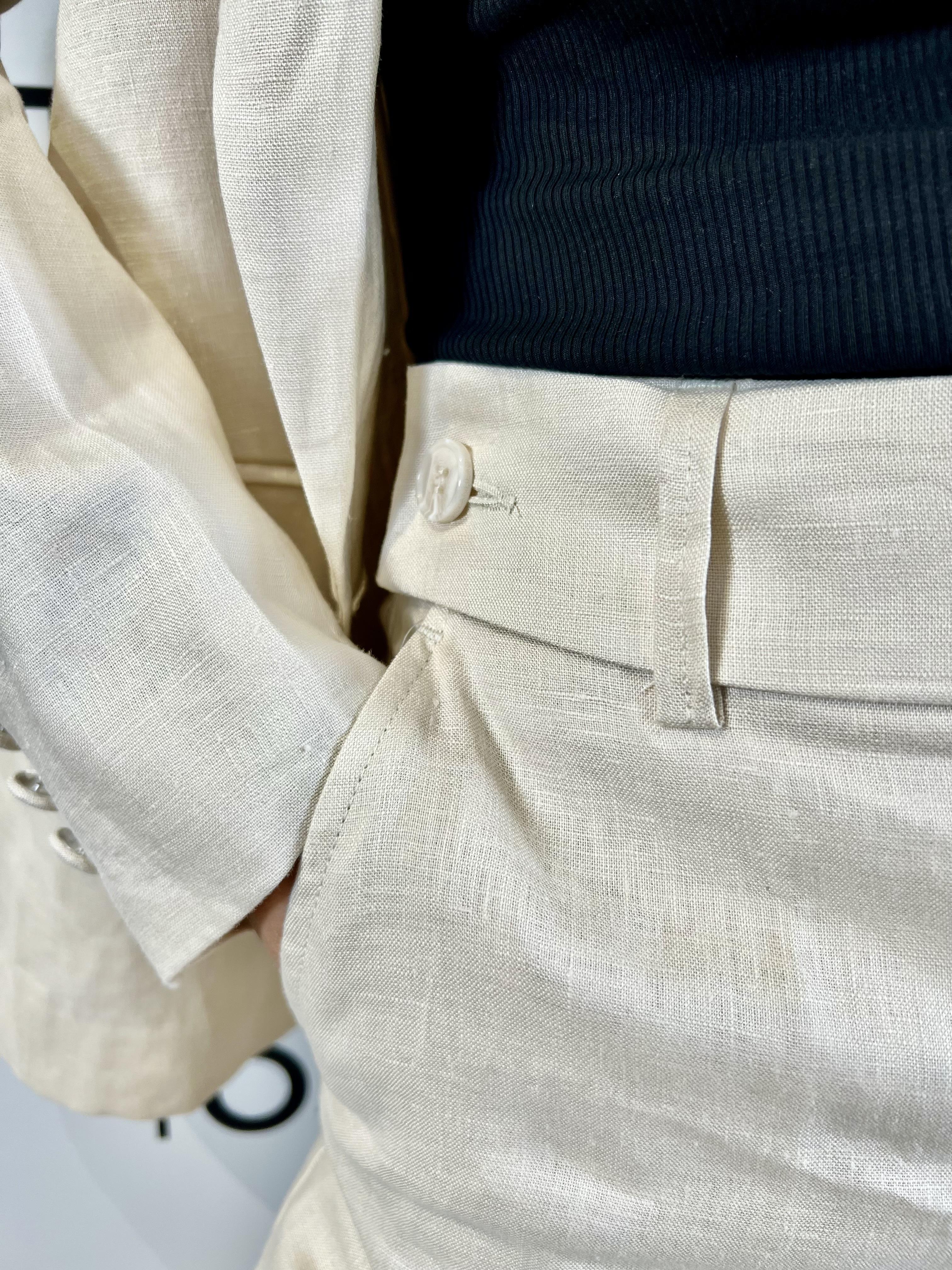 pantaloni a vita alta con linea elegante silvian heach GPP26064PABEIGE SILVIAN HEACH