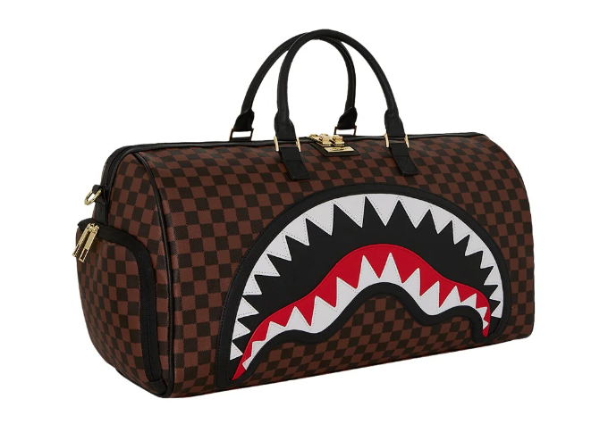 borsone sprayground sawtooth shark in paris duffle 910D7836NSZMARRONE SPRAYGROUND
