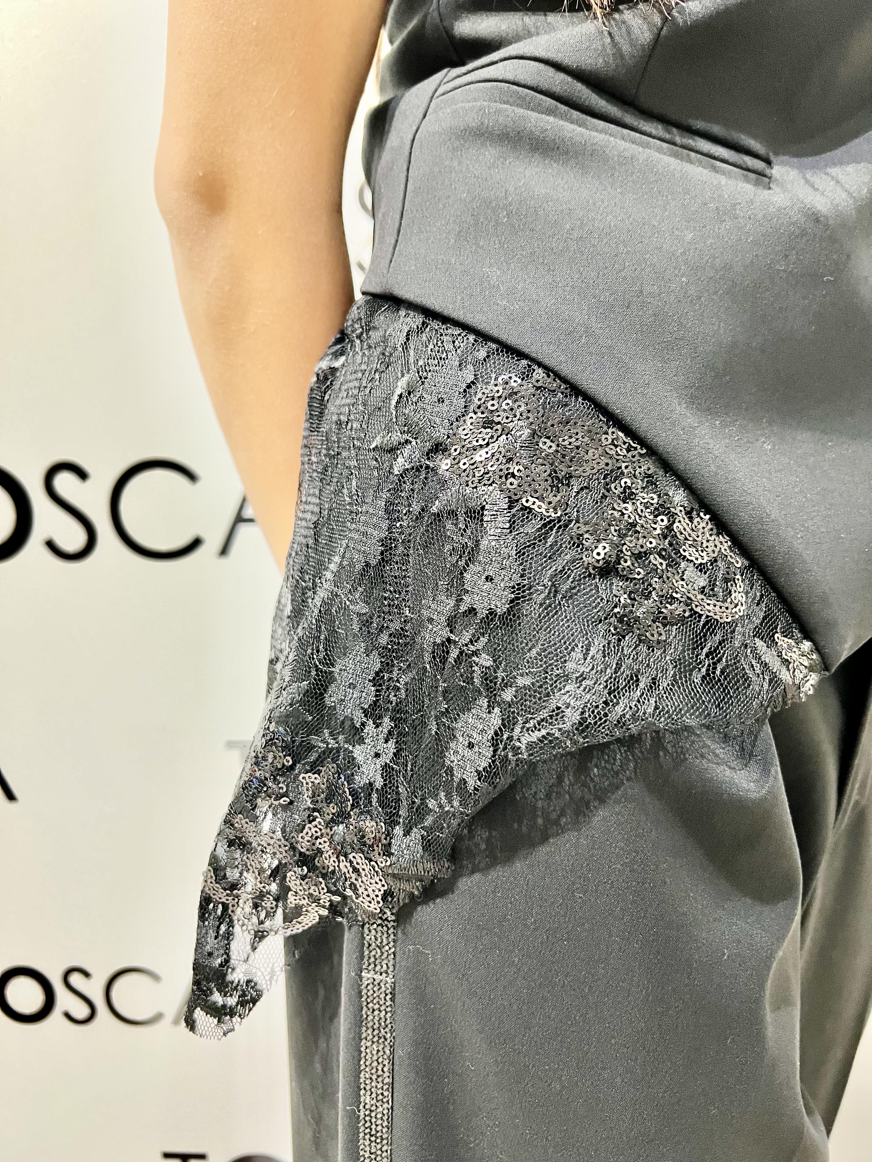 gilet con pizzo M38F1521-DG1106NERO SOUVENIR