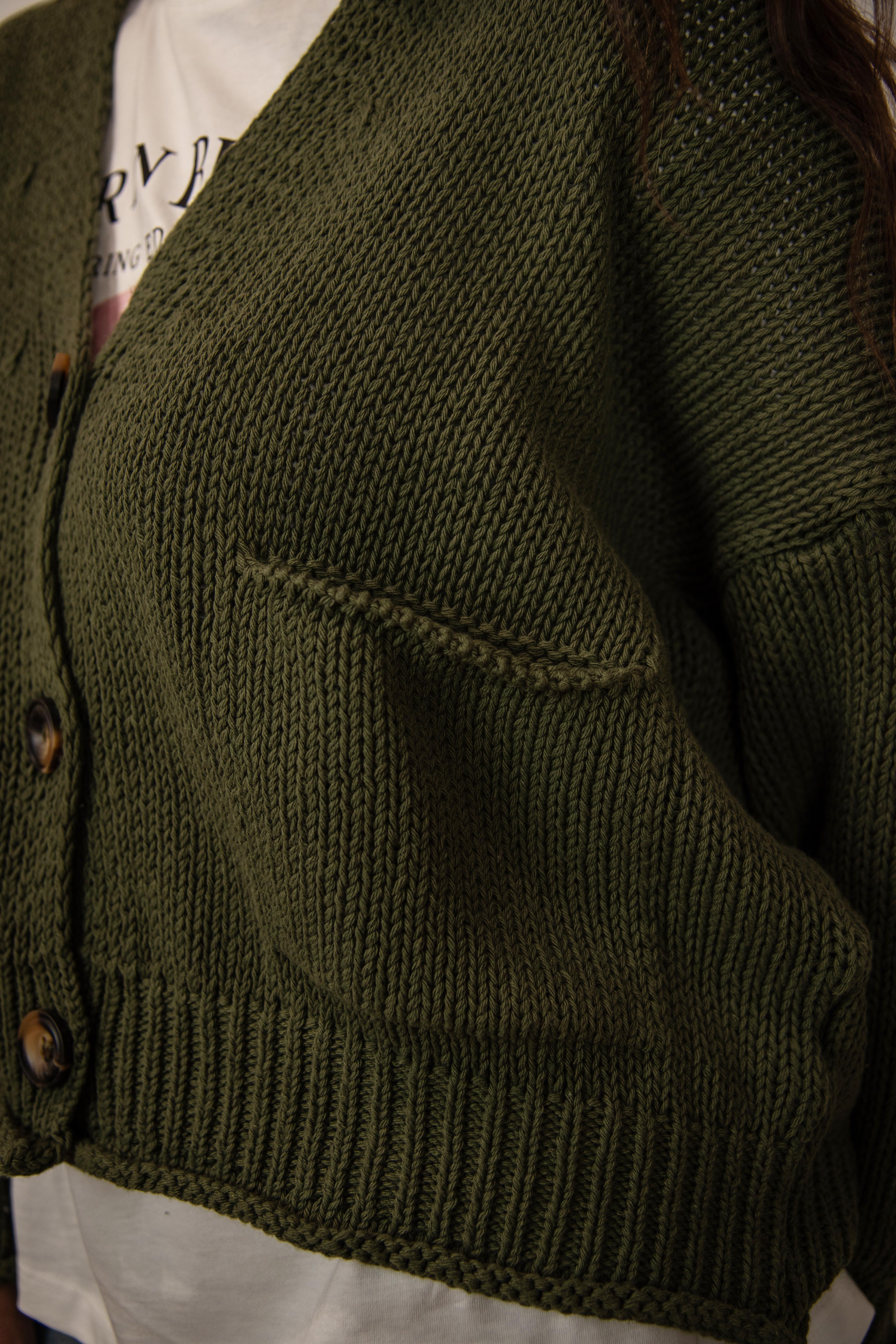 maglia cardigan vicolo 3AB3015VERDE VICOLO