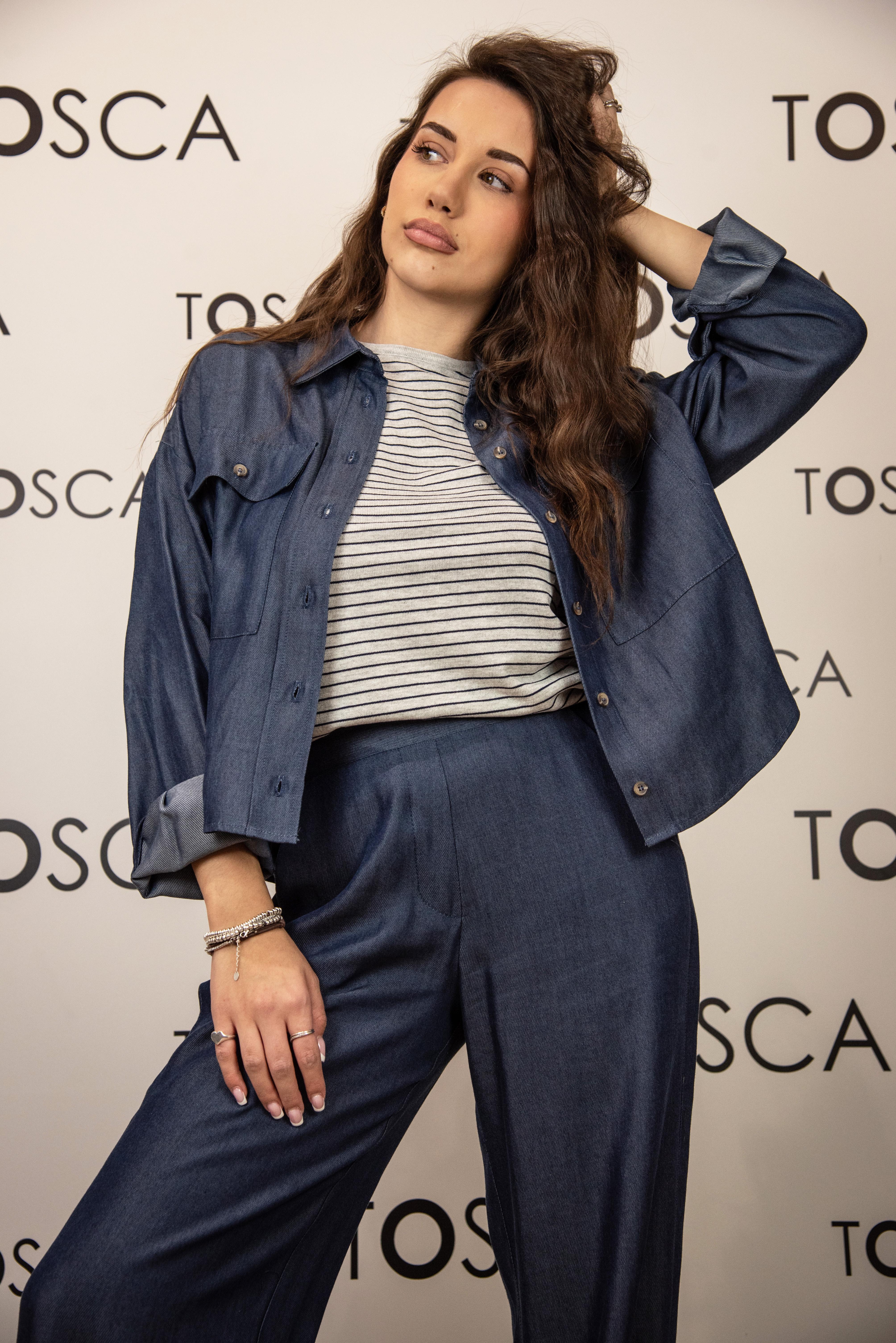 camcia maniche lunghe in lyoclel ferrone S31XBFPARTICULARDENIM FERRONE