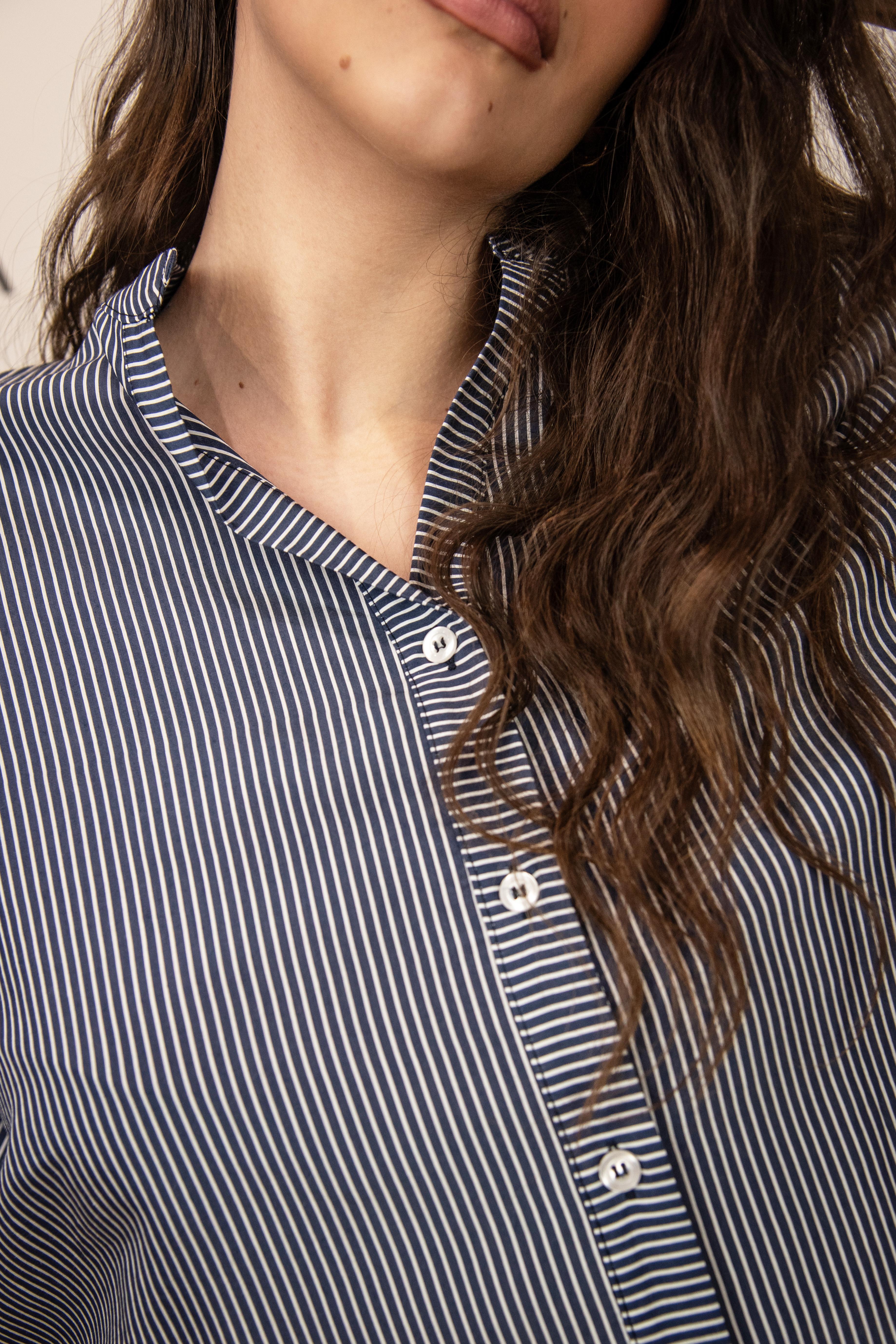 camicia rigata ferrone S7XBFMUCHOBLU/BIANCO FERRONE