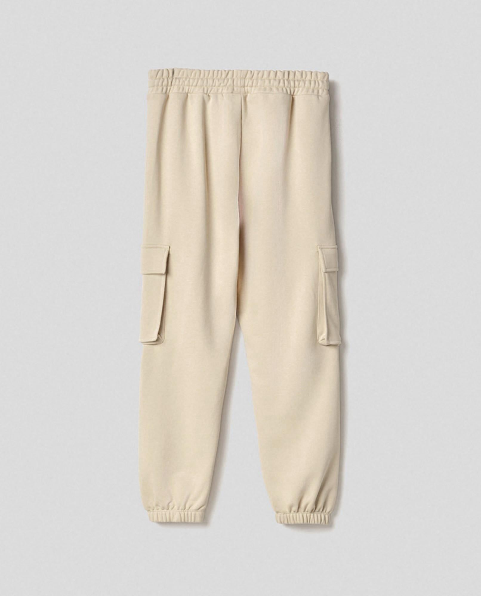 pantalone basico con tasconi in felpa safari hinnominate HMABM01376TMTF0012AVORIO HINNOMINATE