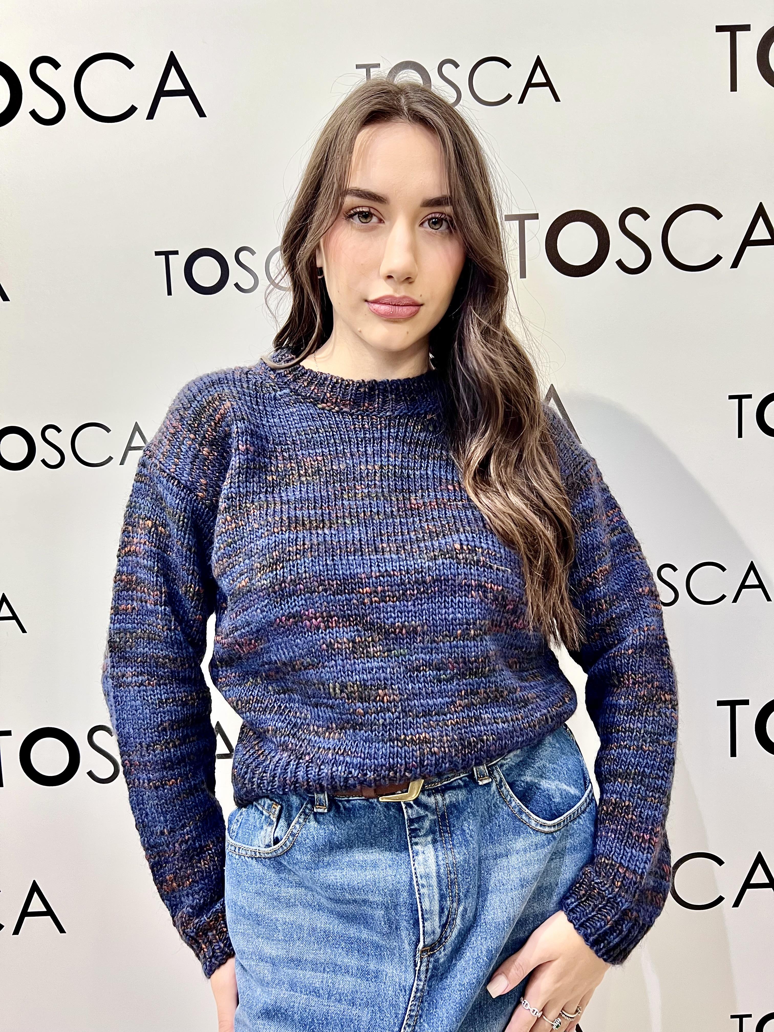 maglia girocollo multicolore ferrone S9YBFNETABLU FERRONE