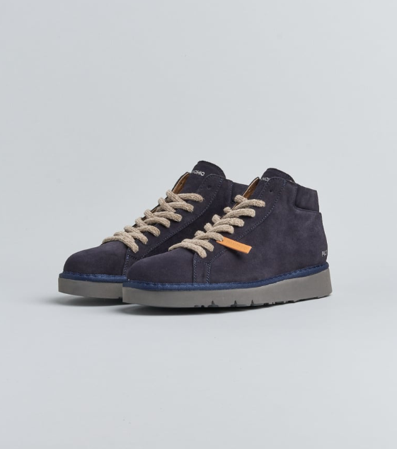 polacchino p007 uomo in nabuck foderato in microfibra blu space P007 ANKLE BOOT NUBUCKSPACE BLUE PANCHIC