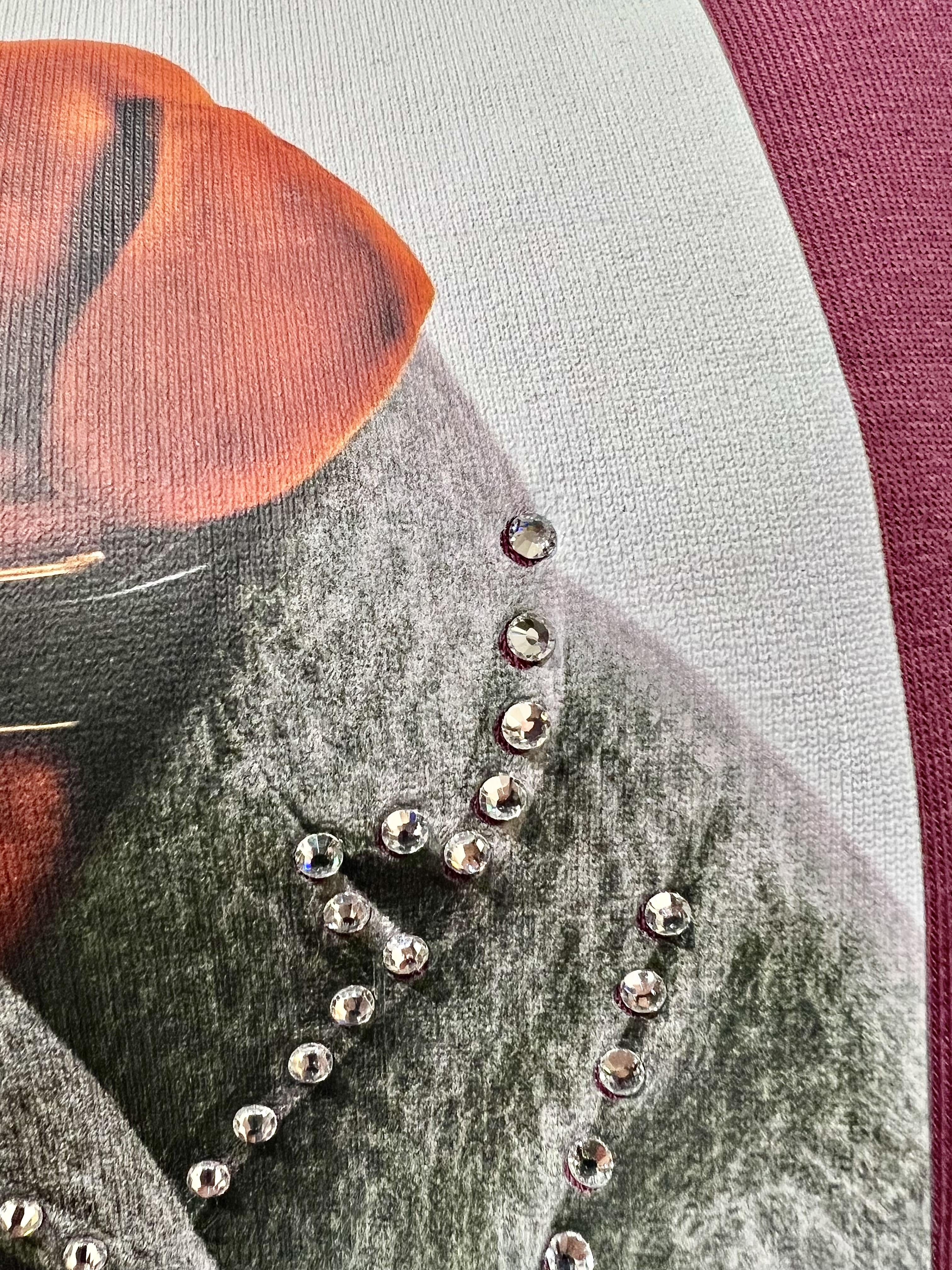 felpa con stampa cani vicolo RF0559BORDEAUX VICOLO