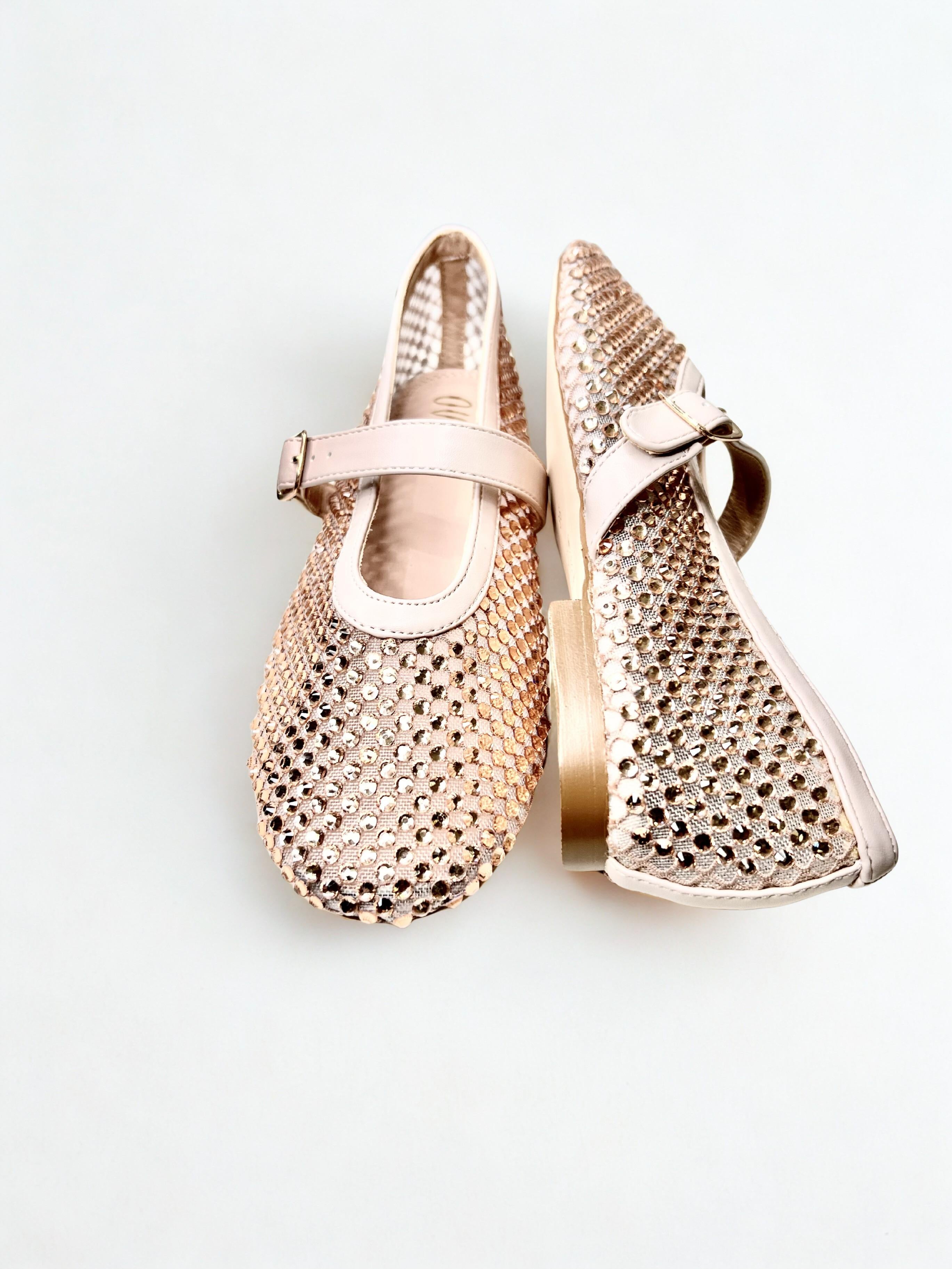 ballerine con strass GD398NUDE OVYÈ