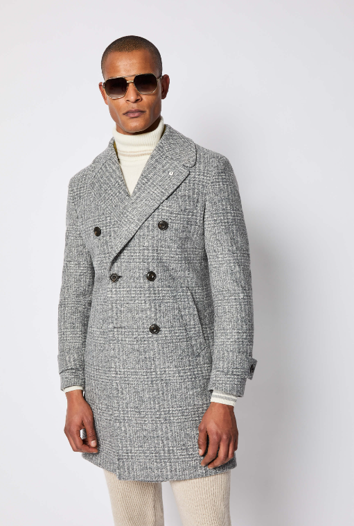 cappotto doppiopetto con martingala 7453557121 LBM 1911