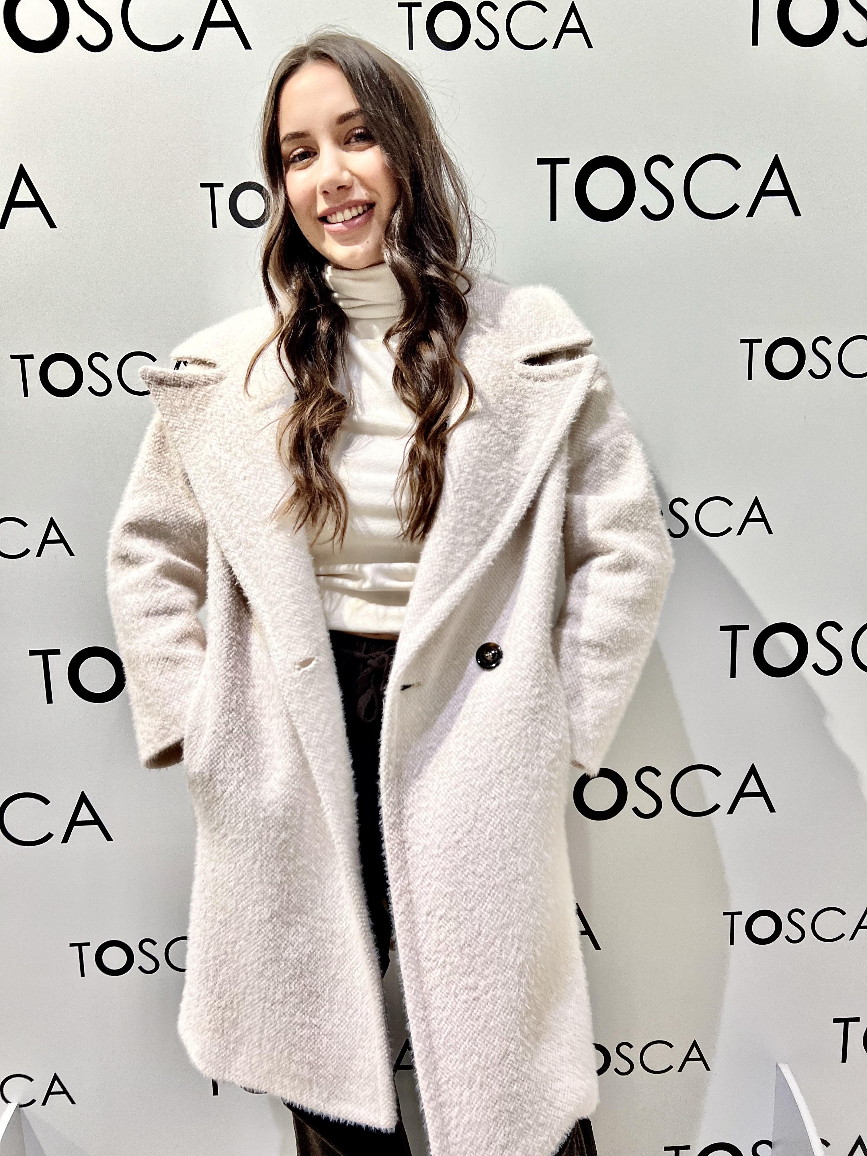 cappotto dodppiopetto ammagliato WW20462PANNA WHITE WISE