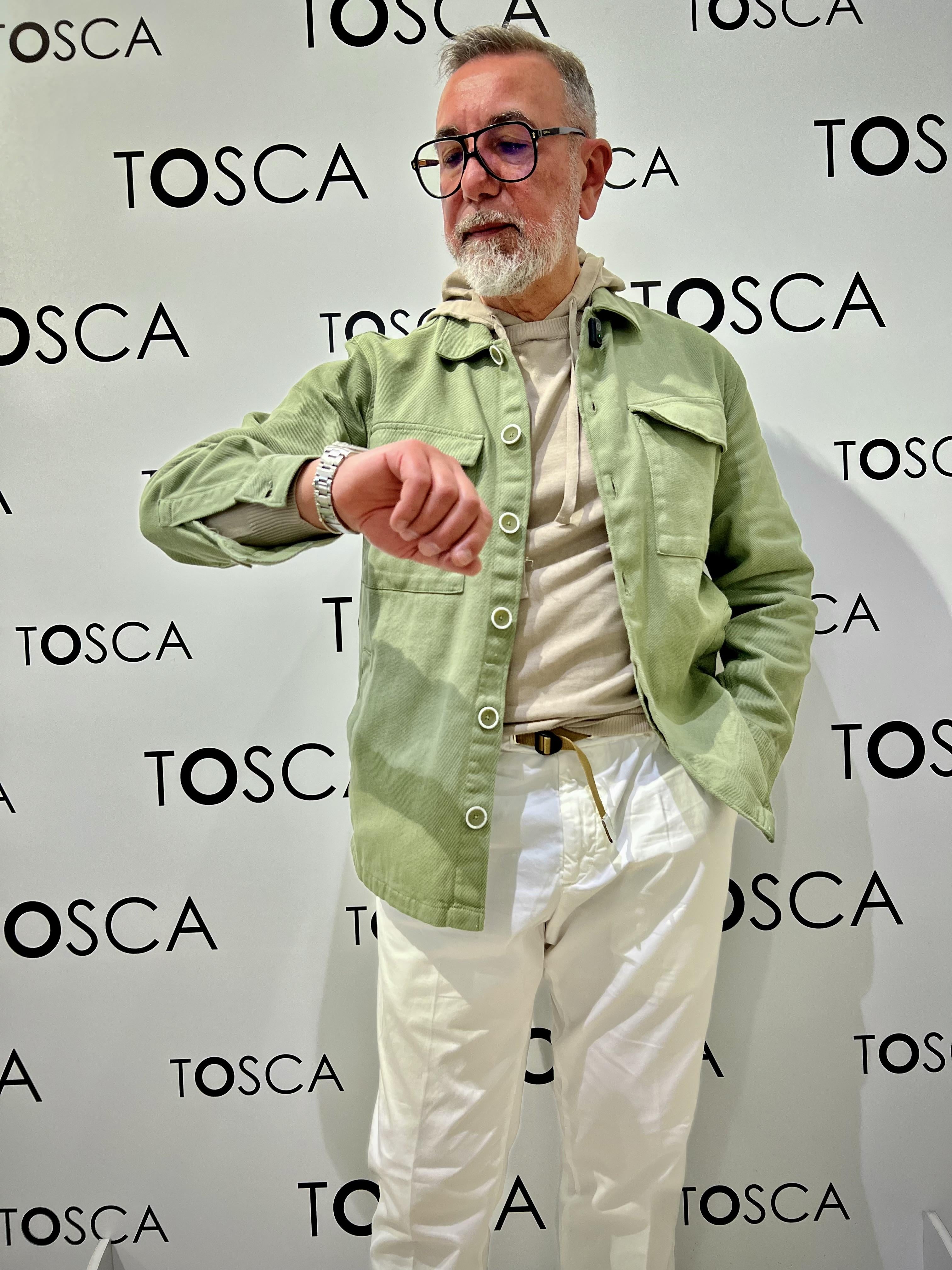 overshirt in cotone hamaki-ho GBE1635HVERDE HAMAKI-HO