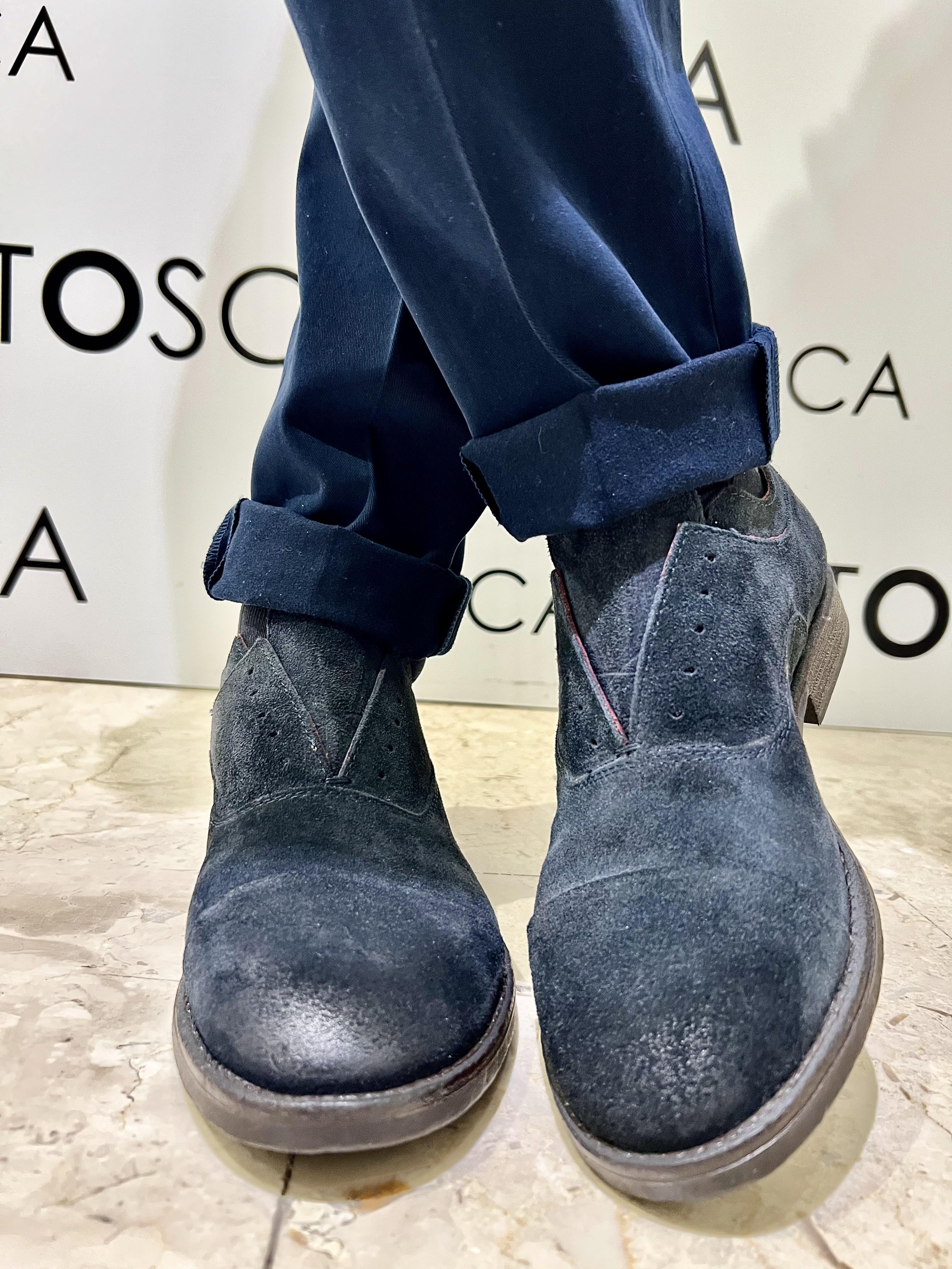 Scarpe camoscio blu Wow 1715P MONTONE BLUBLU GIUSEPPE PIAZZA