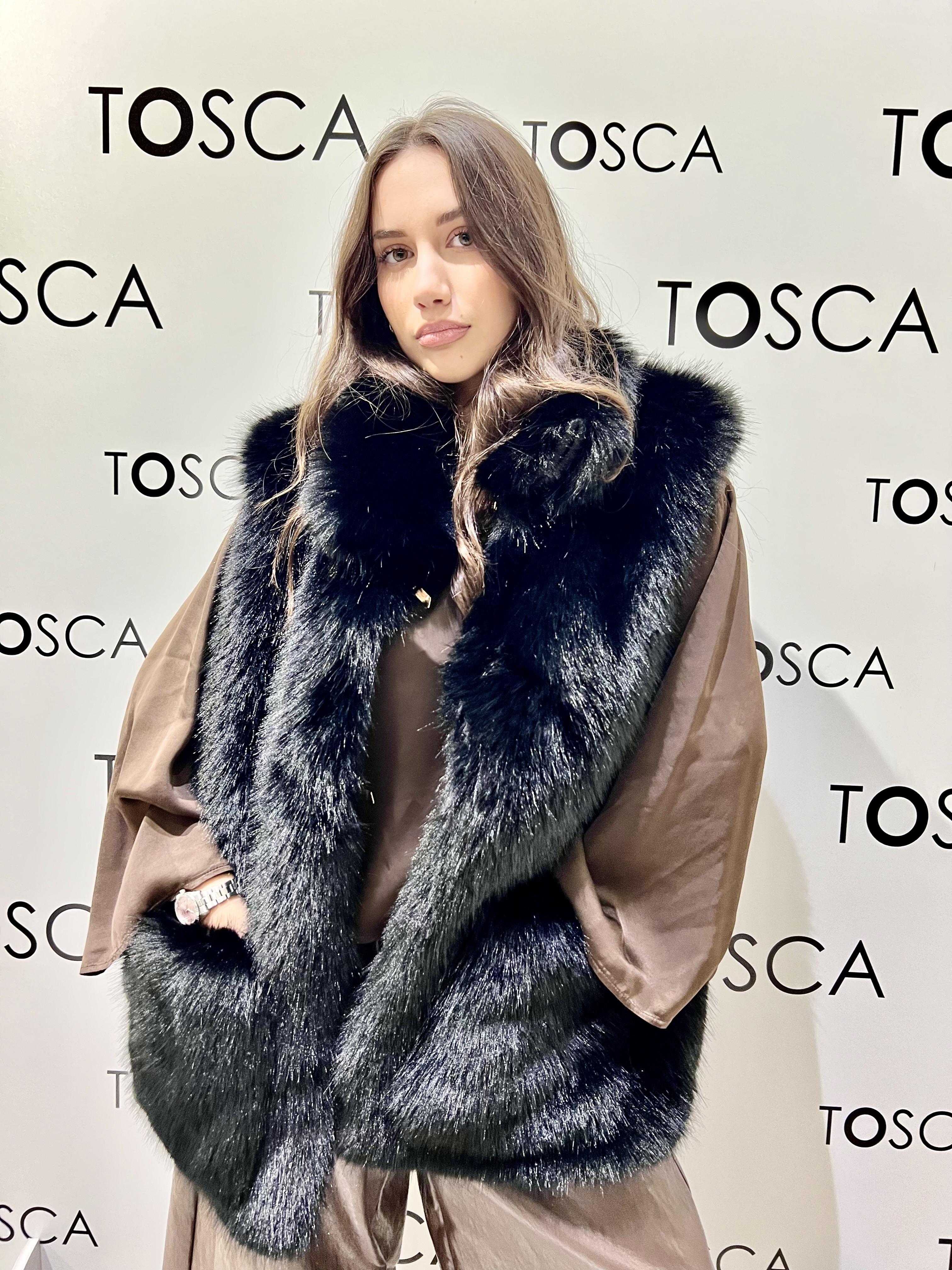 Gilet in ecopelliccia M38F1309-AP1161NERO SOUVENIR