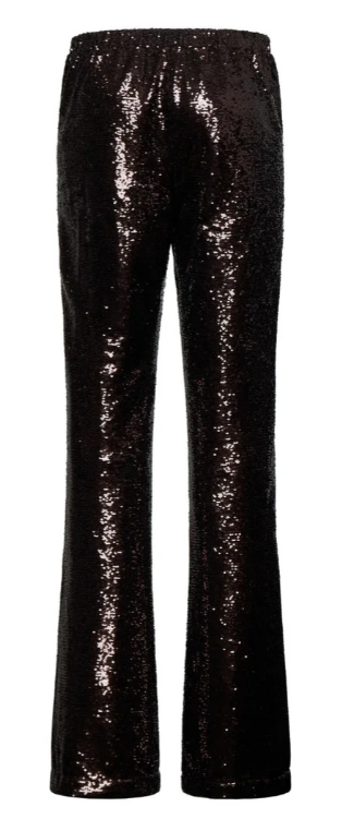 pantaloni svasati con paillettes silvian heach GPA25522PAMARRONE SILVIAN HEACH