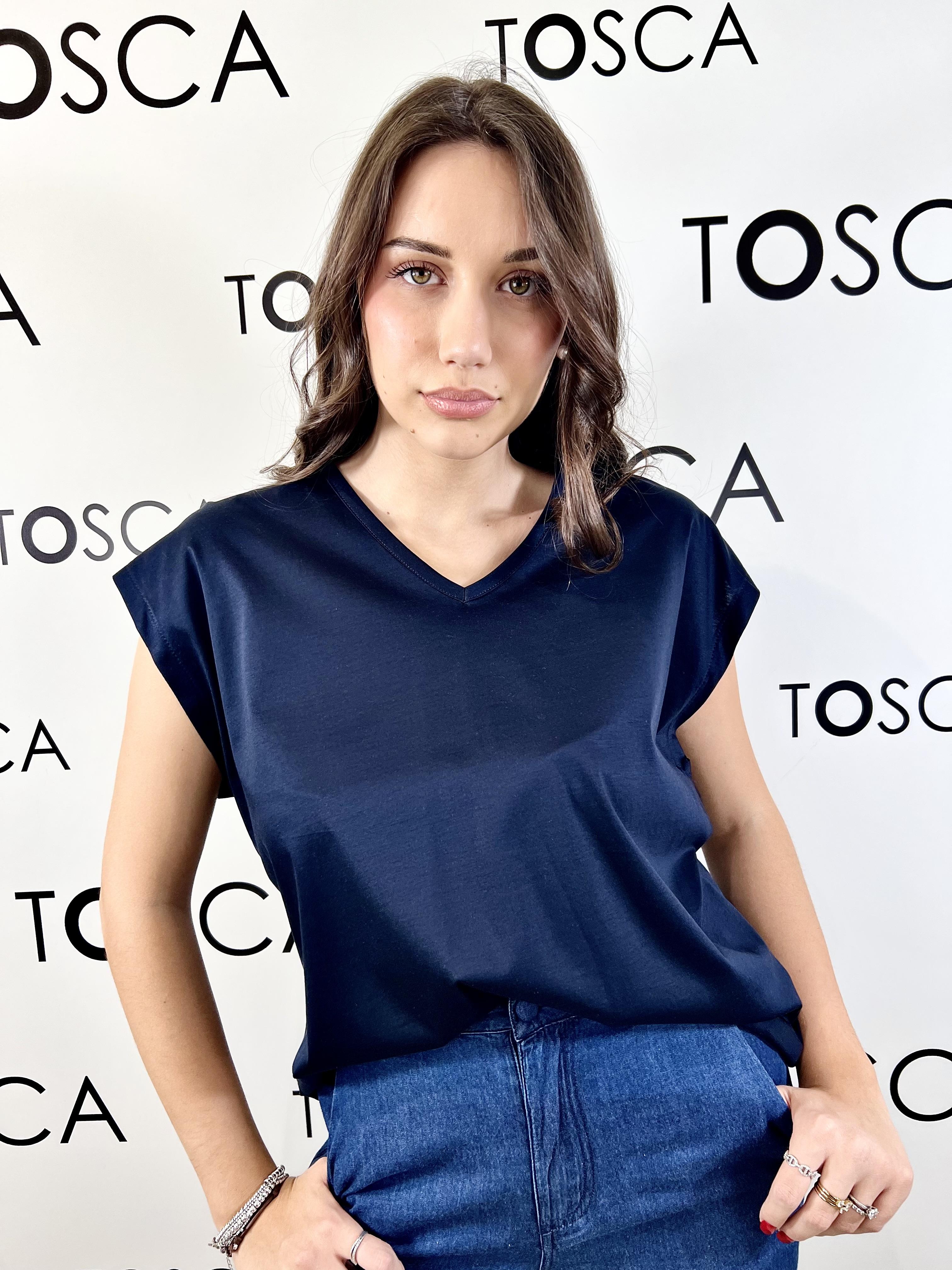 maglia scollo a v filo di scozia white wise