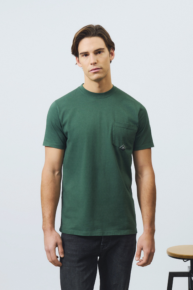 t-shirt pocket man heavy jersey