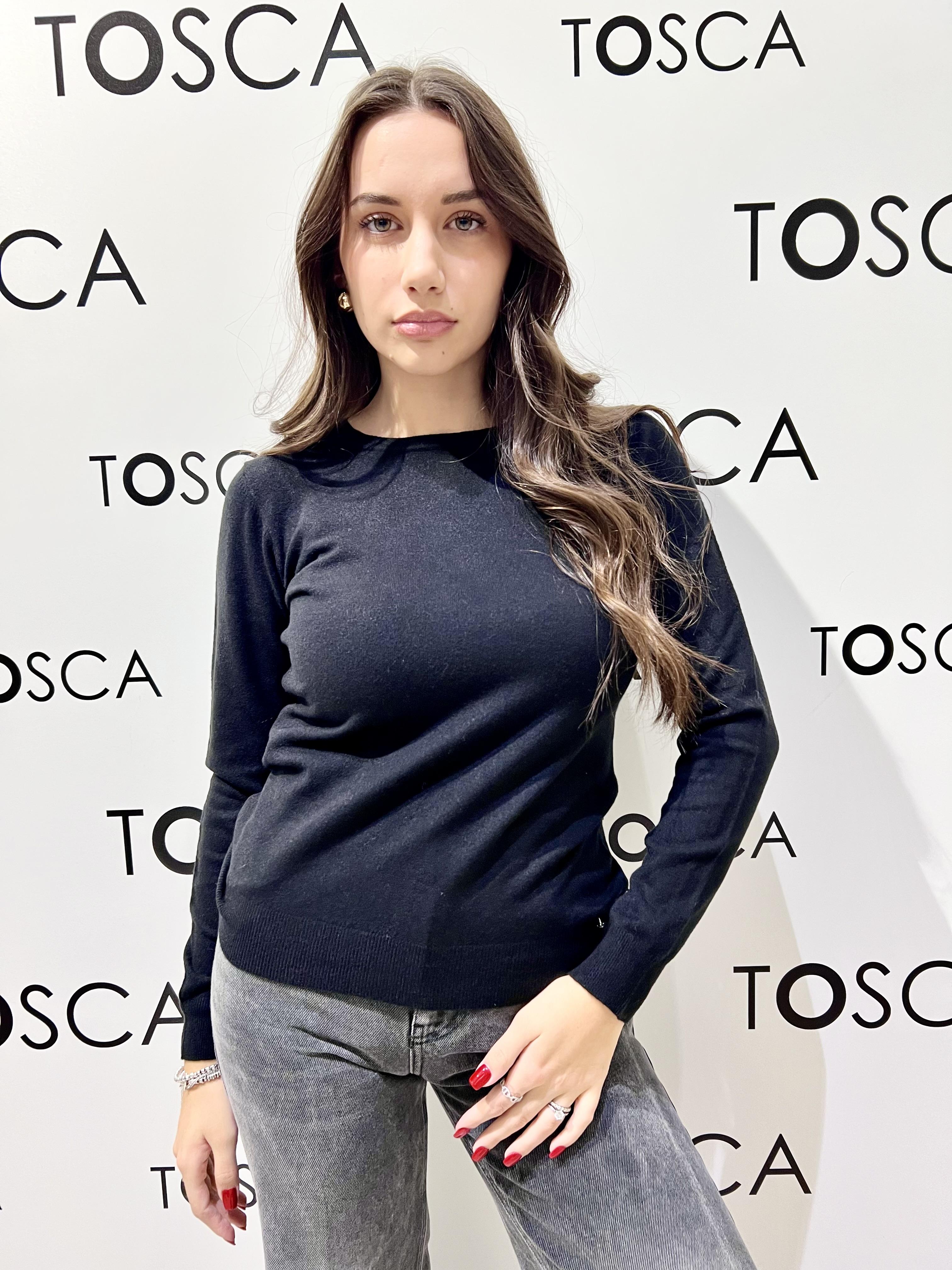 girocollo in viscosa lana WW20000NERO WHITE WISE