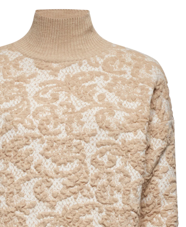 abito collo alto con maniche corte silvian heach GPA25273VEBEIGE SILVIAN HEACH