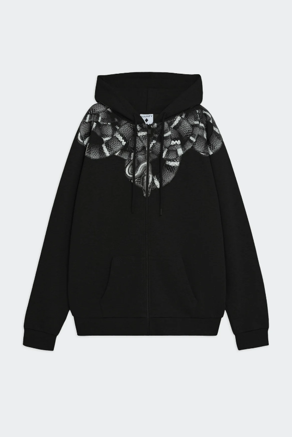 hoodie mant stampa serpenti F5CAMASH042NERO COUNTY OF MILAN MARCELO BURLON