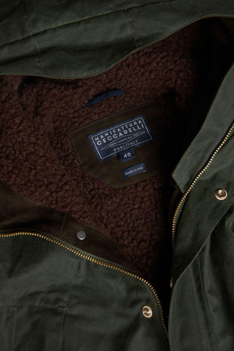 mountain jacket fleece lining 7003 WXDARK GREEN MANIFATTURA CECCARELLI