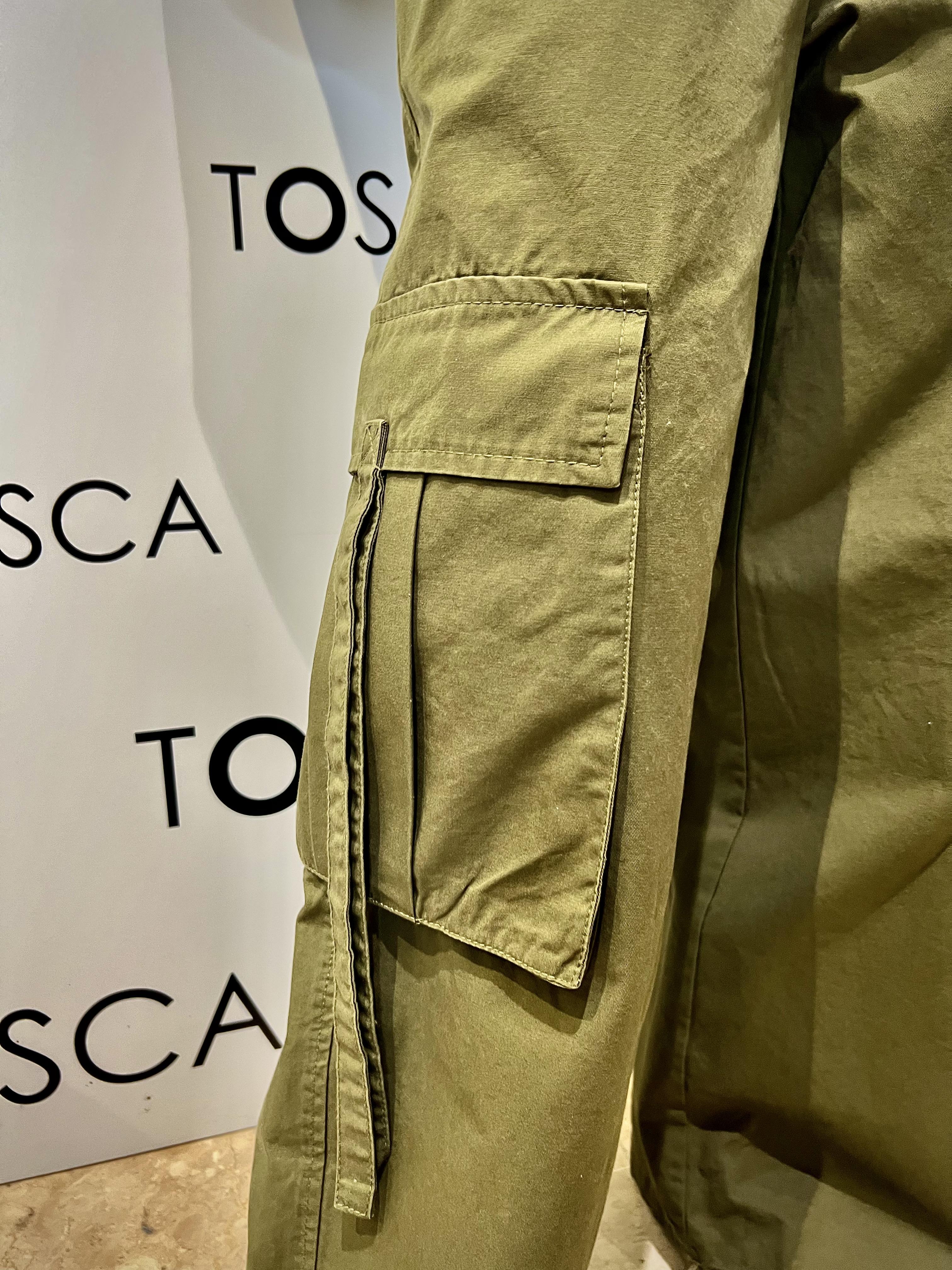 pantalone cargo tensione in W25P473VERDE TENSIONE IN
