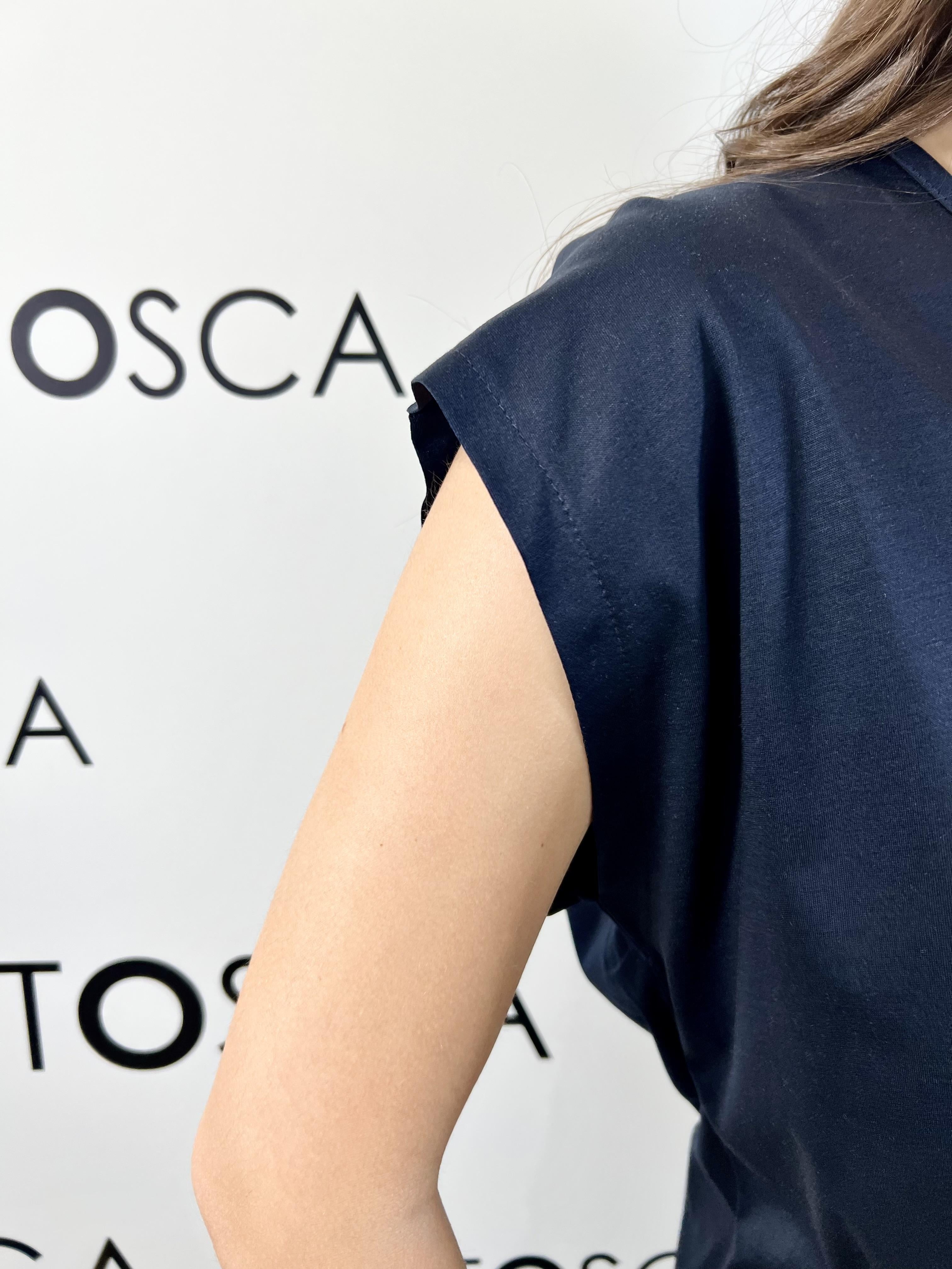maglia scollo a v filo di scozia white wise