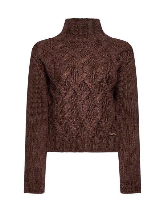 maglia con lavorazione intrecciata silvian heach GPA25255LUMARRONE SILVIAN HEACH