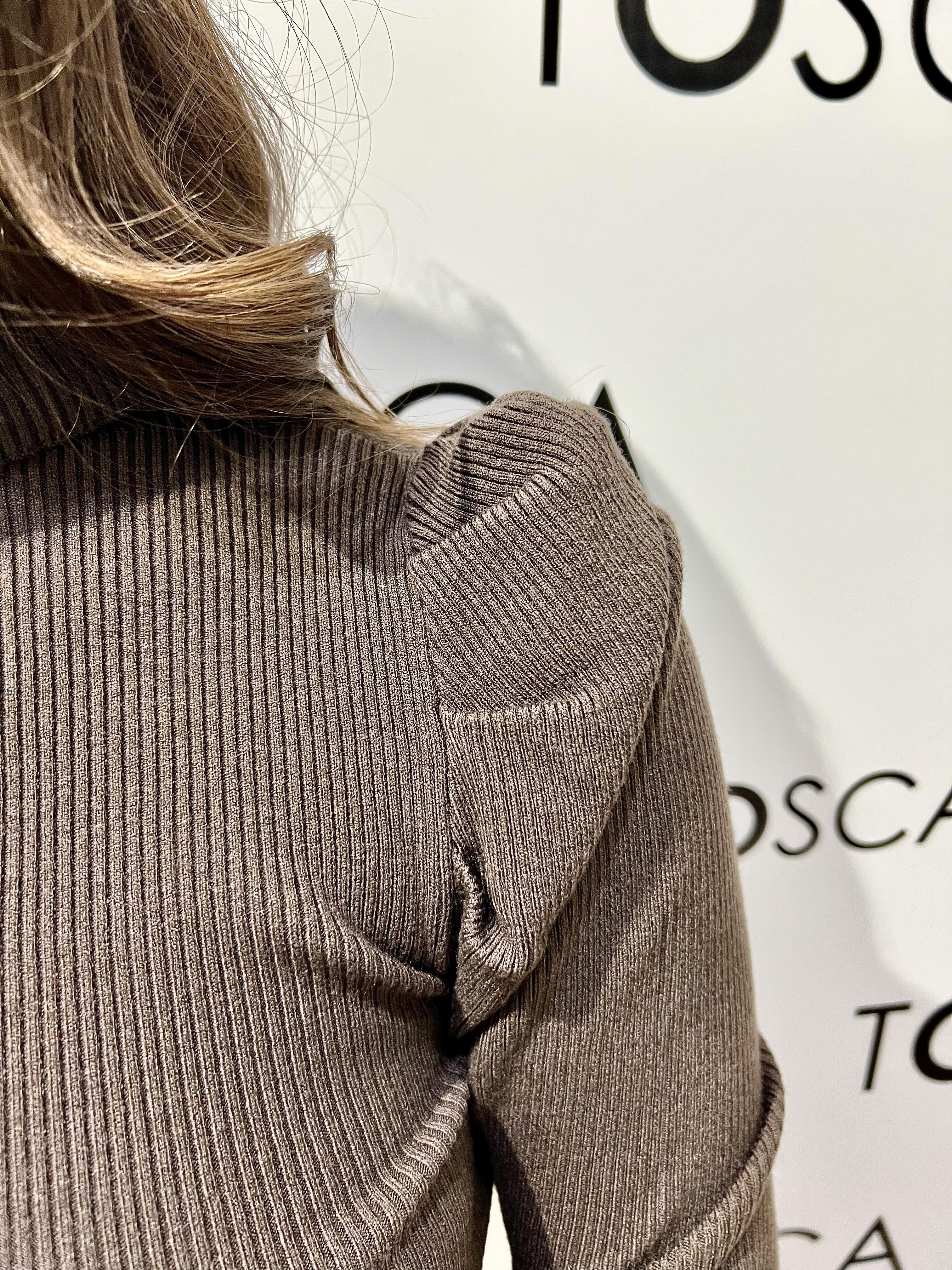 maglia dolcevita a costine souvenir V38A1003-H236057MORO SOUVENIR