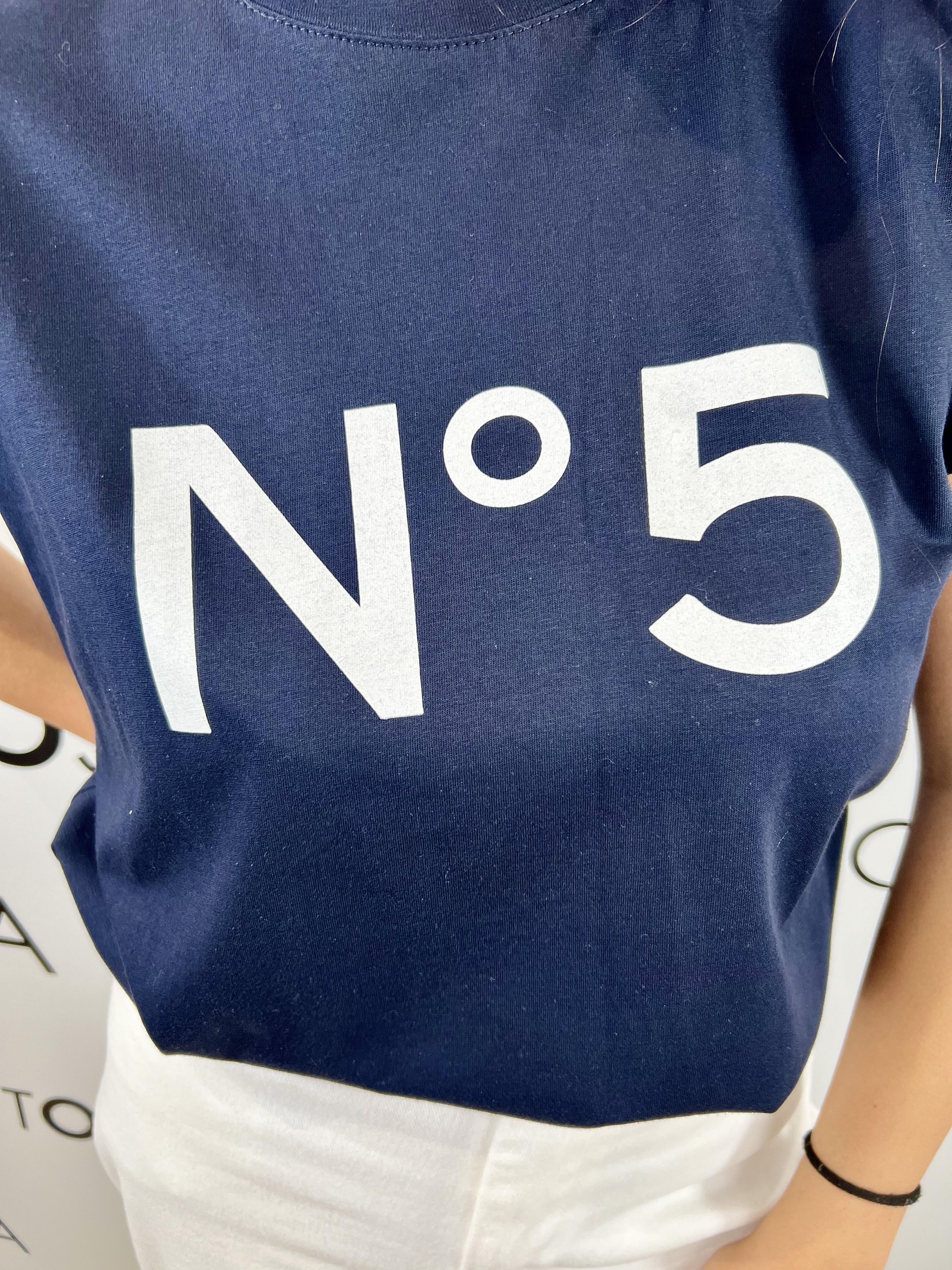 t-shirt con stampa n.5 tensione in